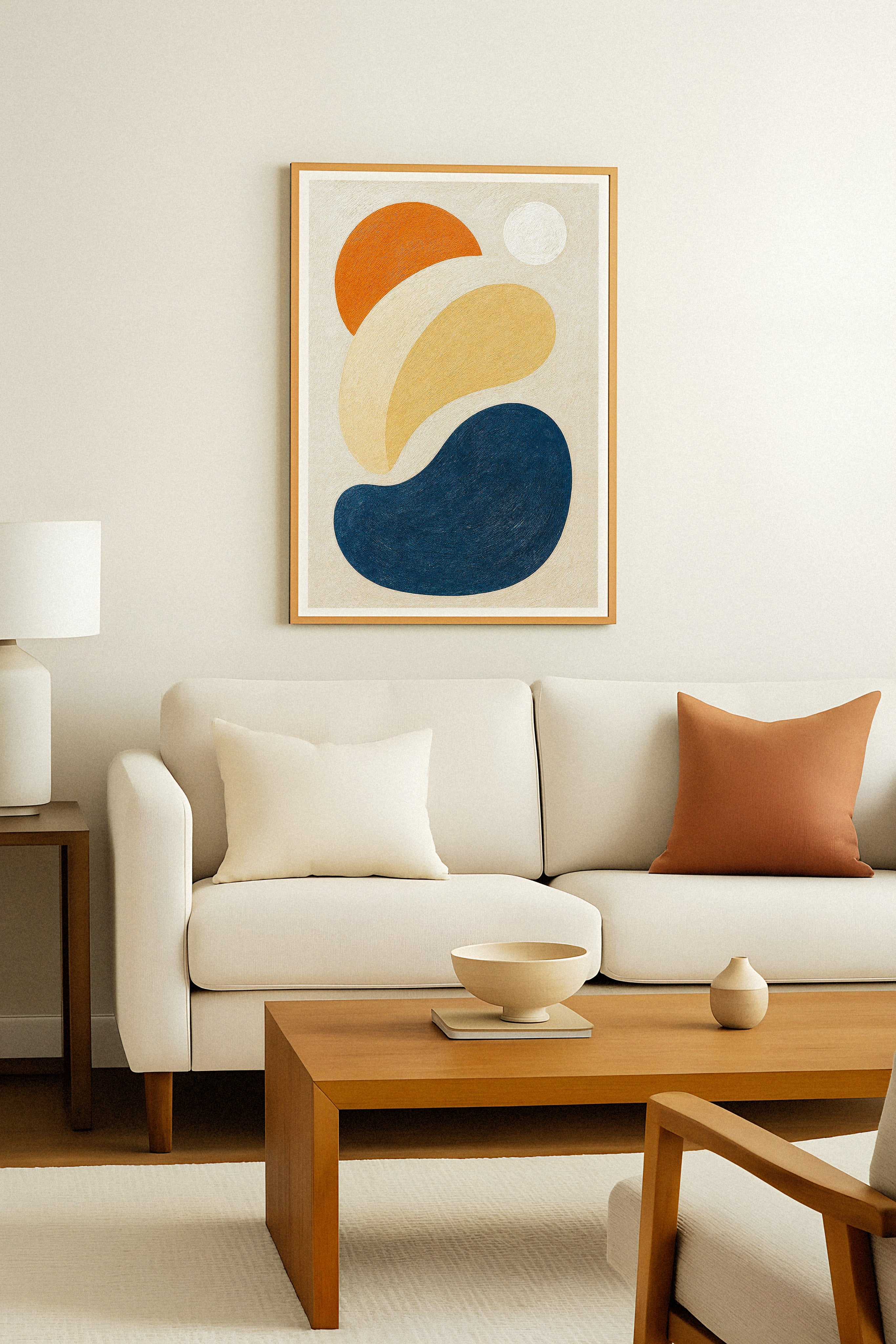 Intrications – abstrakte former poster i jordfarver