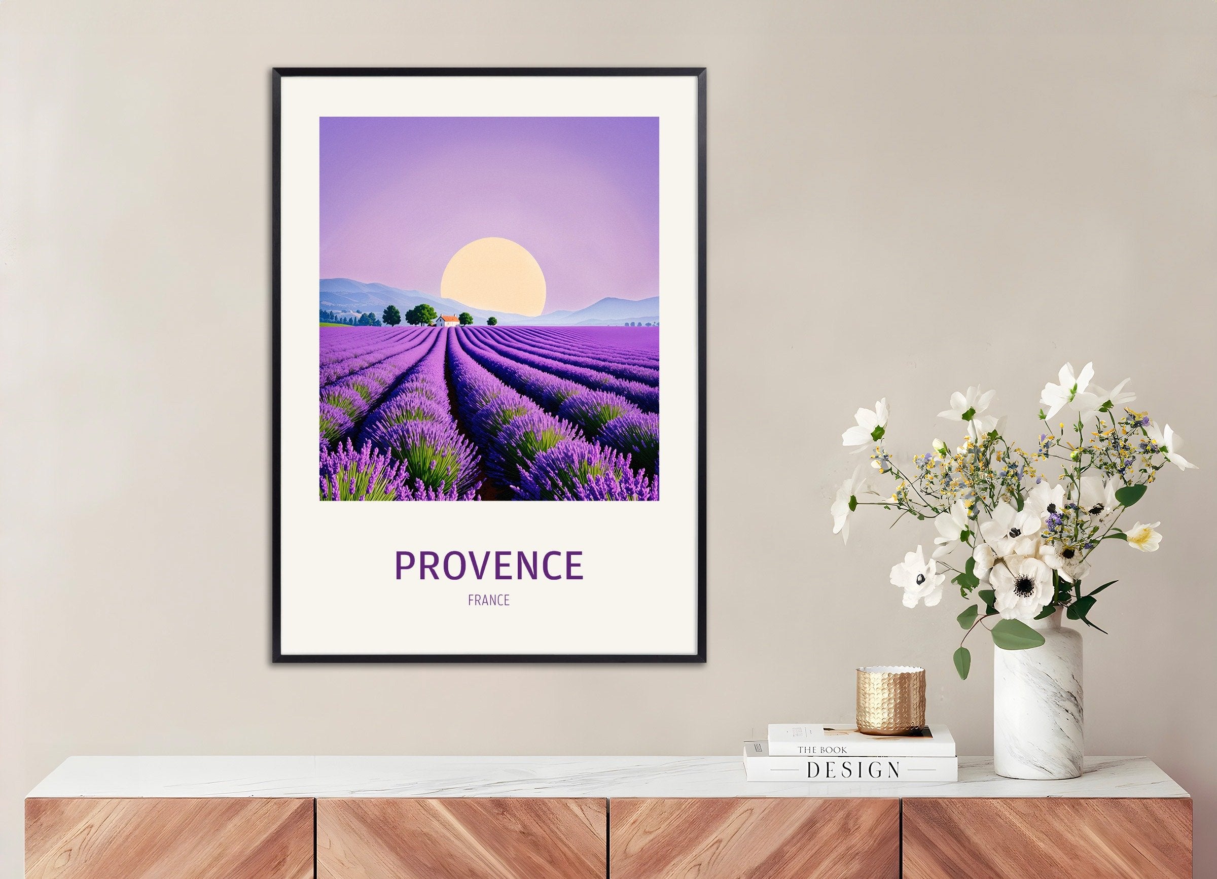 Poster of Provence, with metal frame