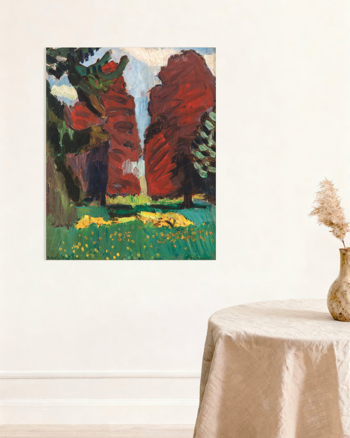 Poster med Lilla bøgetræer (1901) af Henri Matisse