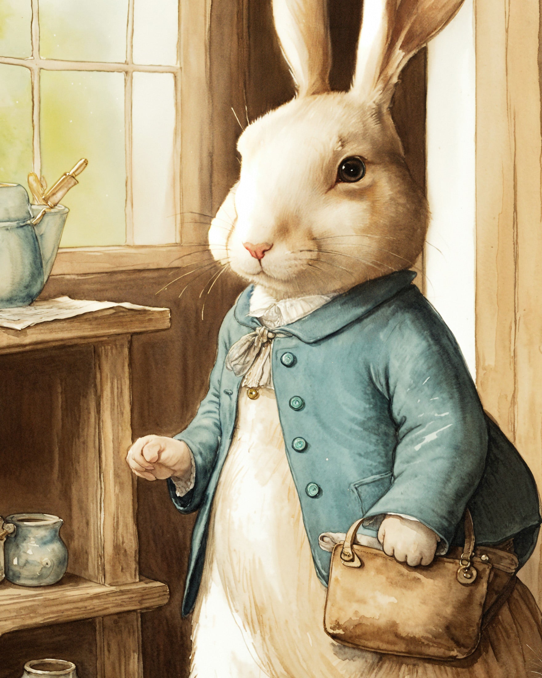 Peter Rabbit plakat, hyldest til Beatrix Potter - Kanin er hjemme
