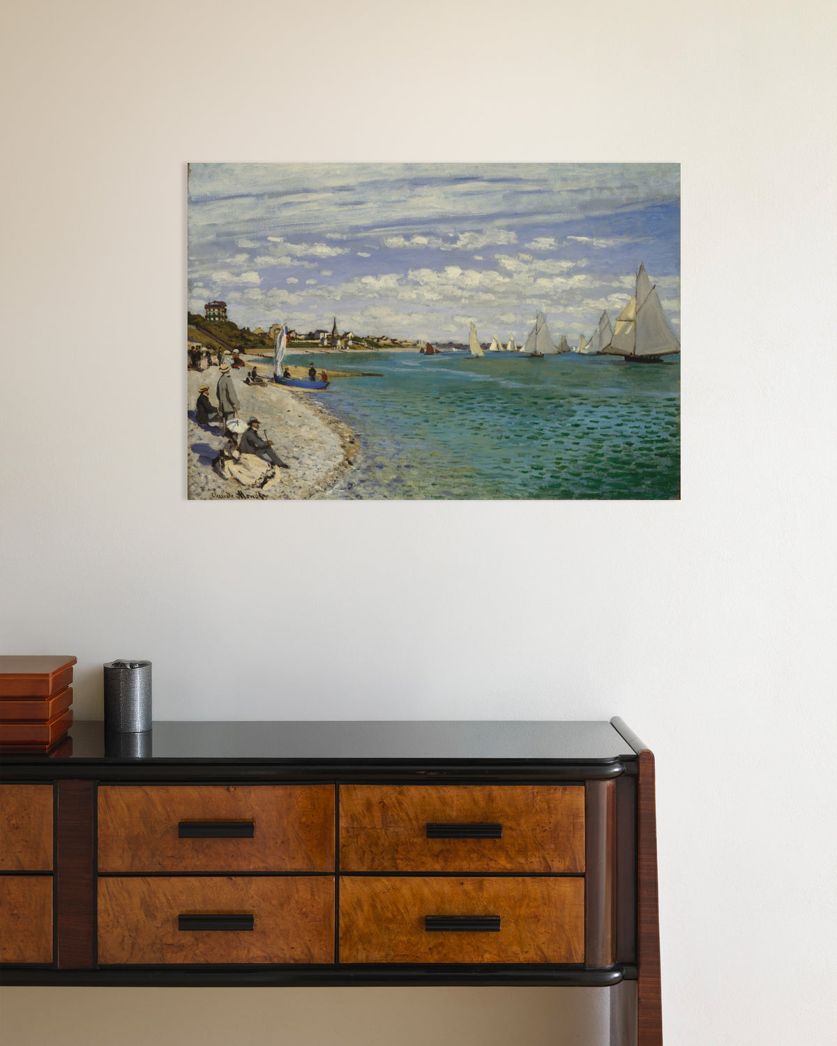 Plakat Kapsejlads ved Sainte-Adresse (1867) af Claude Monet