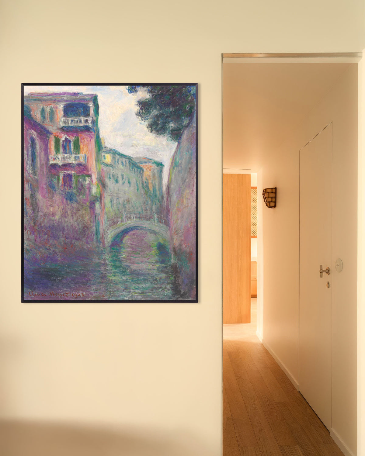 Plakat Rio della Salute (1908) af Claude Monet med metalramme
