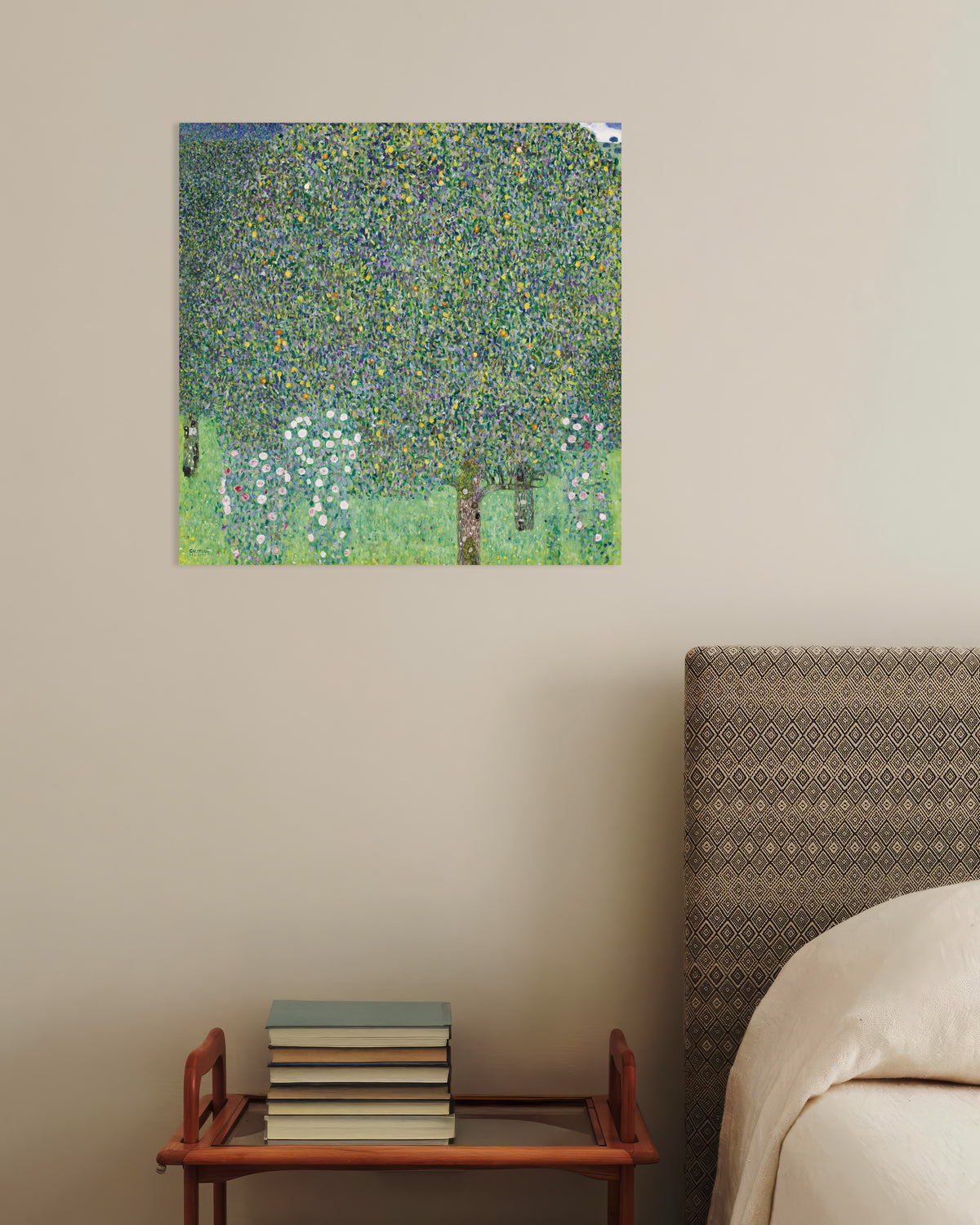 Plakat Rosenbuske under træerne (1905) af Gustav Klimt