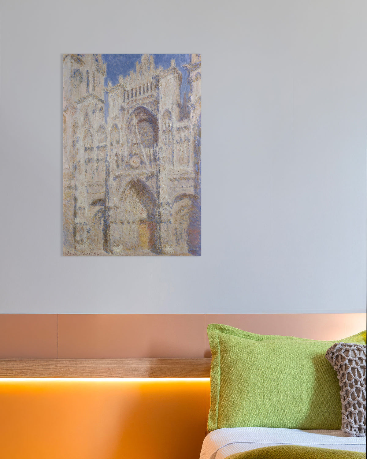 Plakat Katedralen i Rouen, portalen i sollys (1894) af Claude Monet