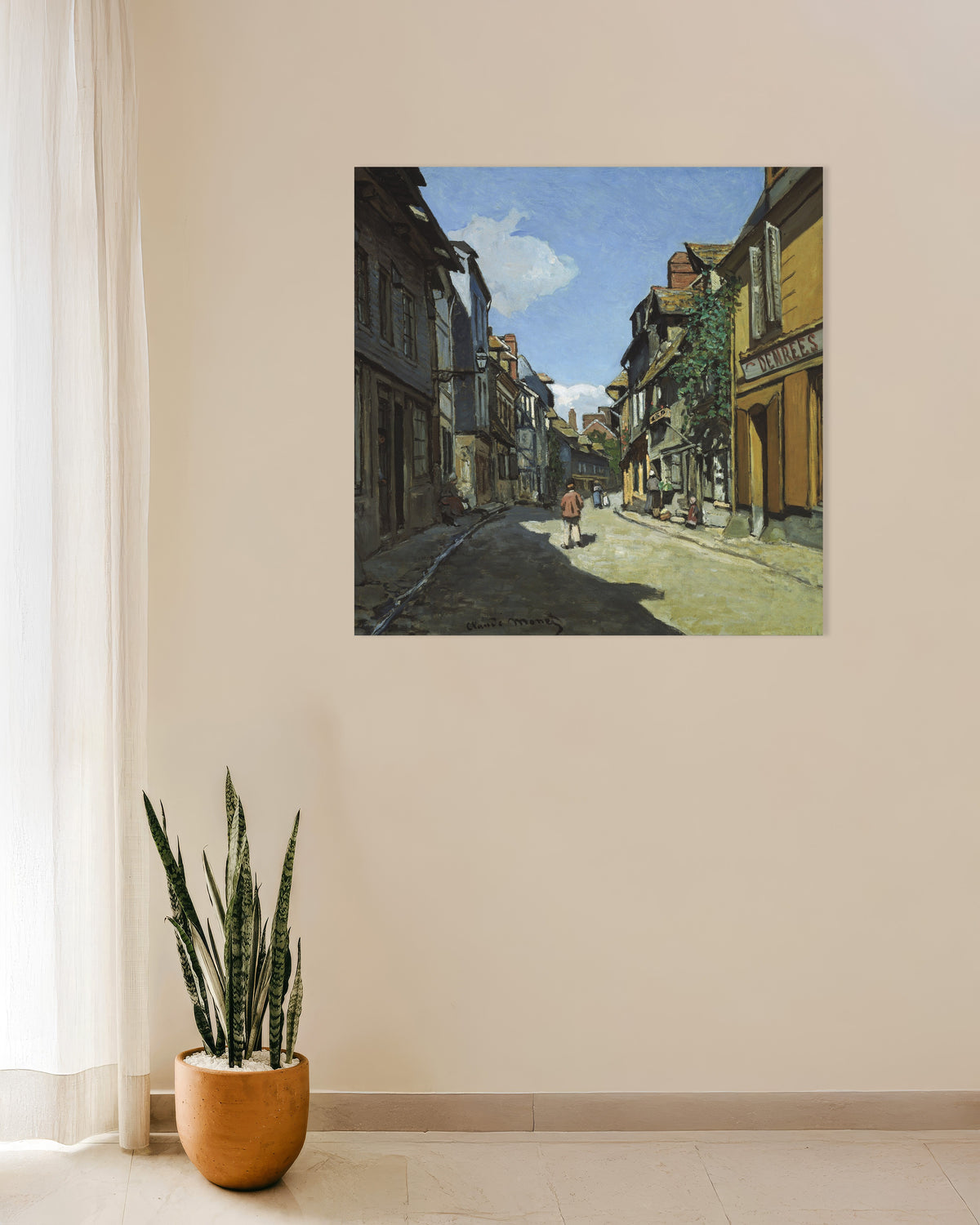 Plakat Rue de la Bavole i Honfleur (1864) af Claude Monet