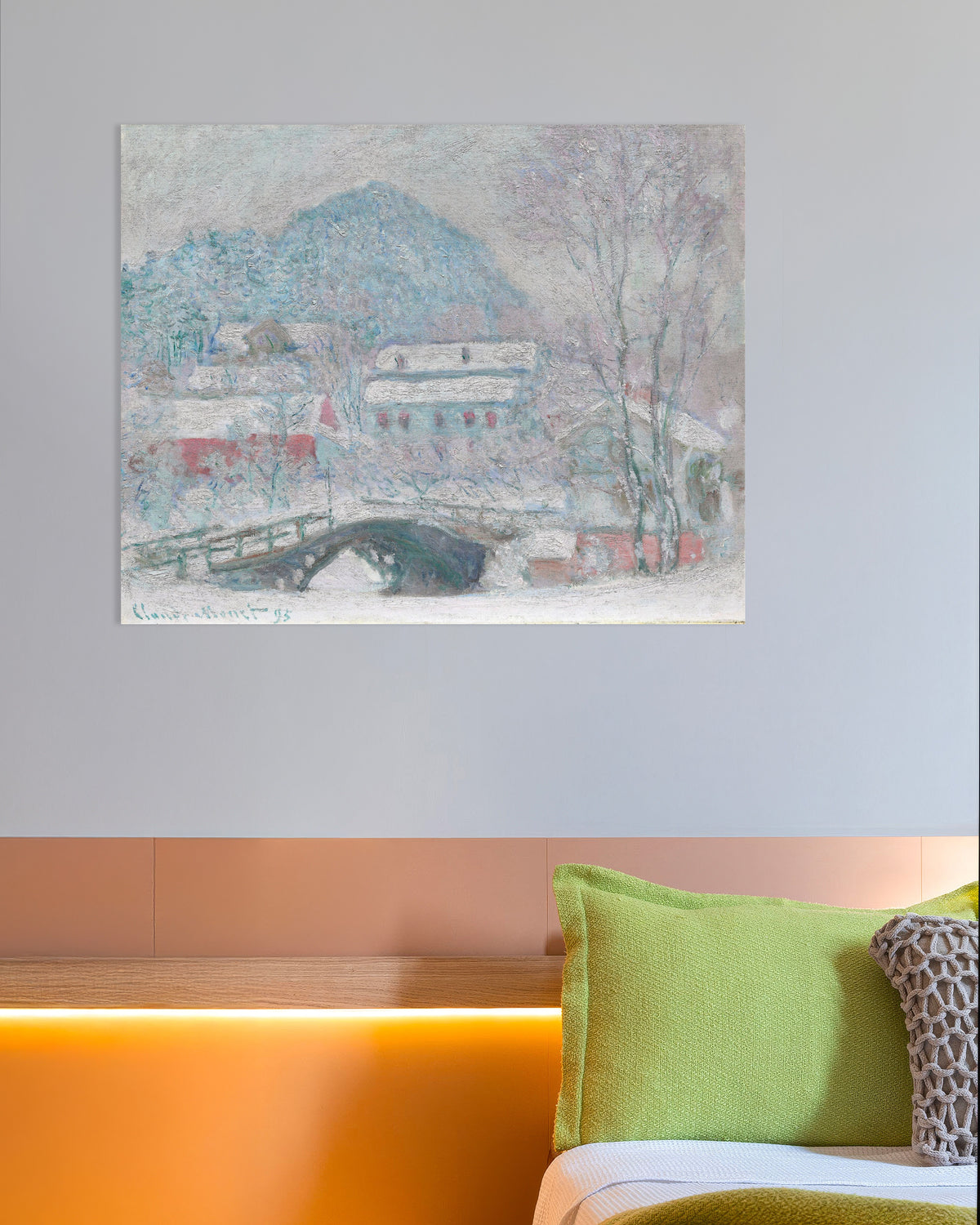 Plakat Sandvika, Norge (1895) af Claude Monet