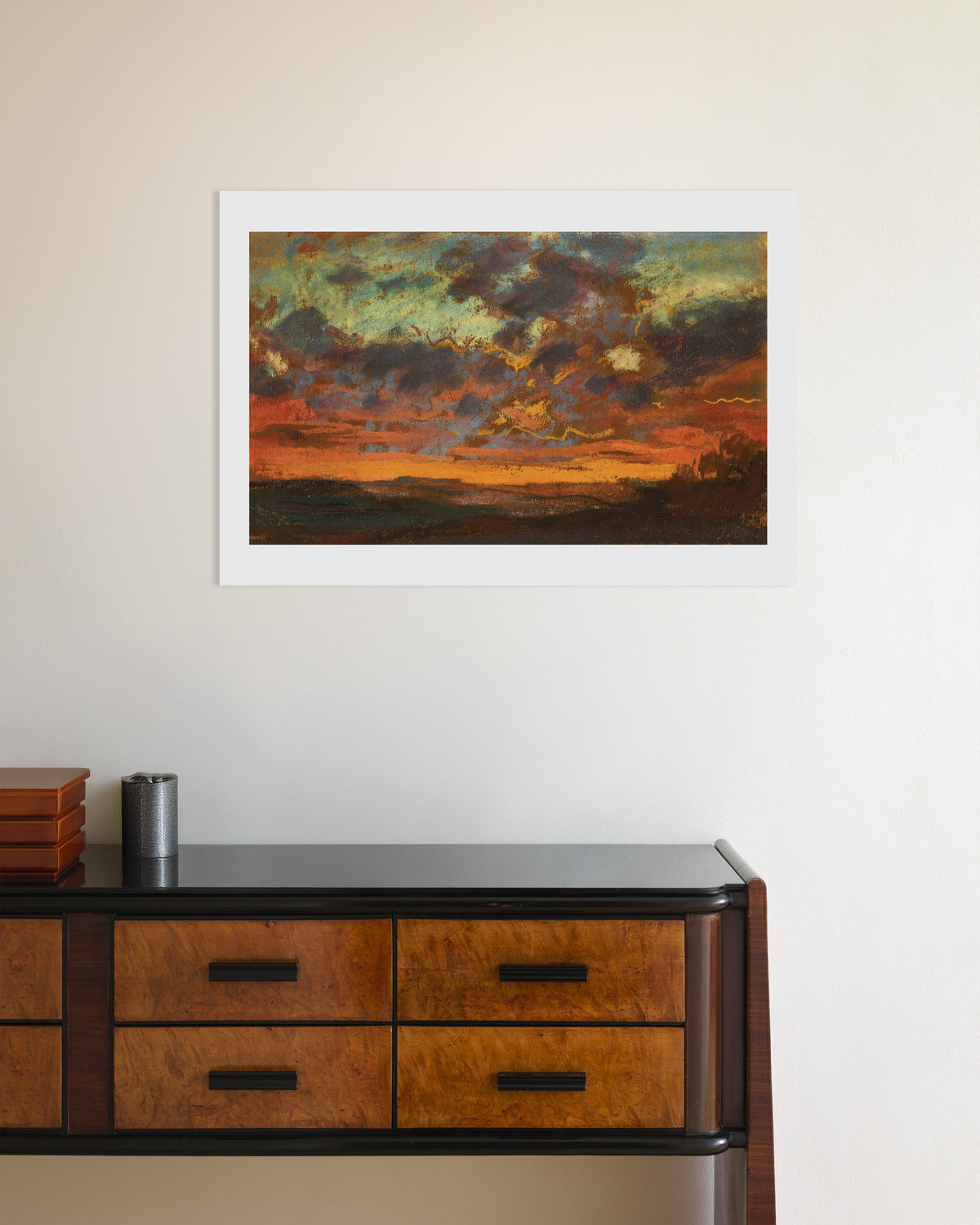 Plakat Solnedgang (ca. 1868) af Claude Monet