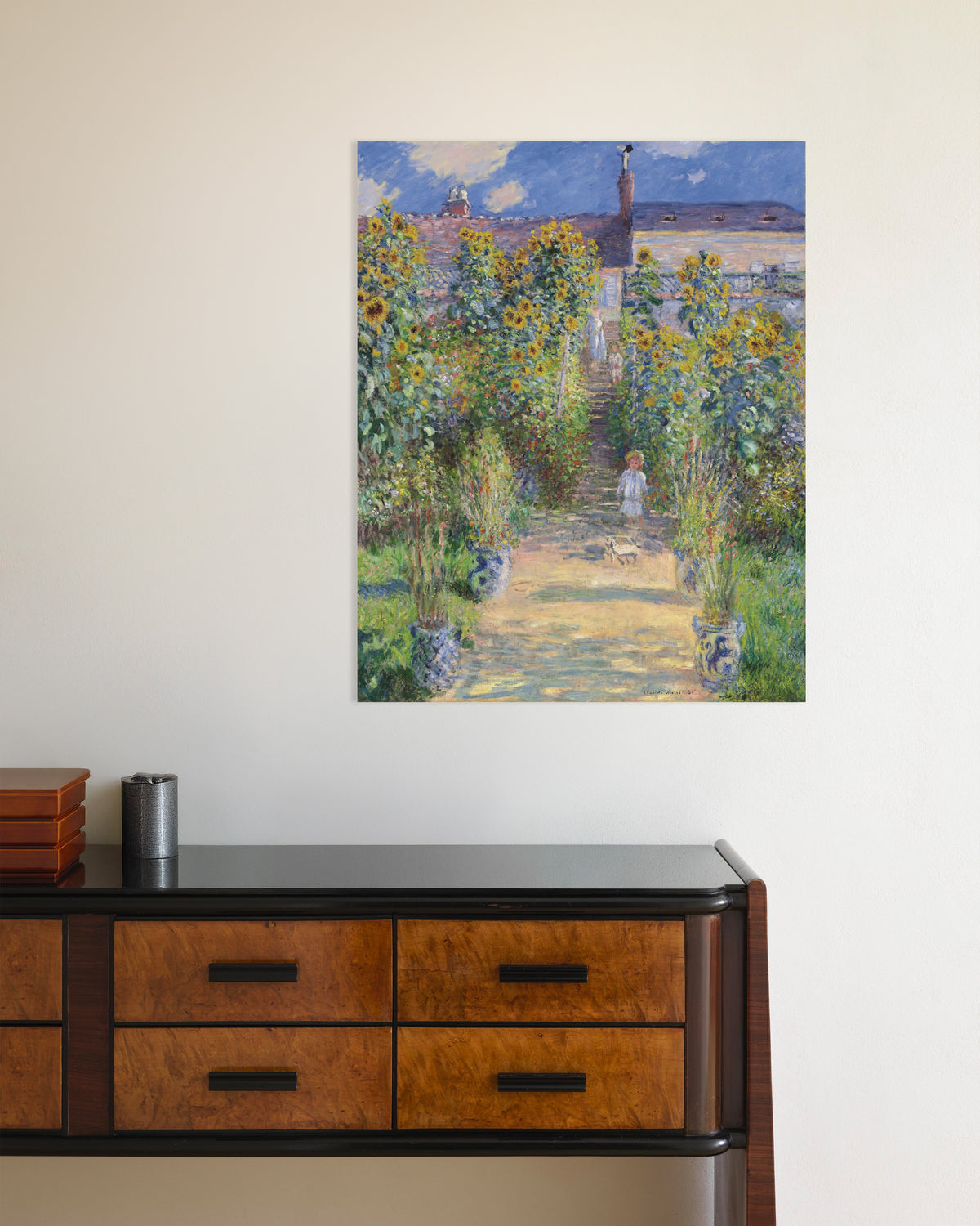Plakat Kunstnerens have i Vétheuil (1881) af Claude Monet