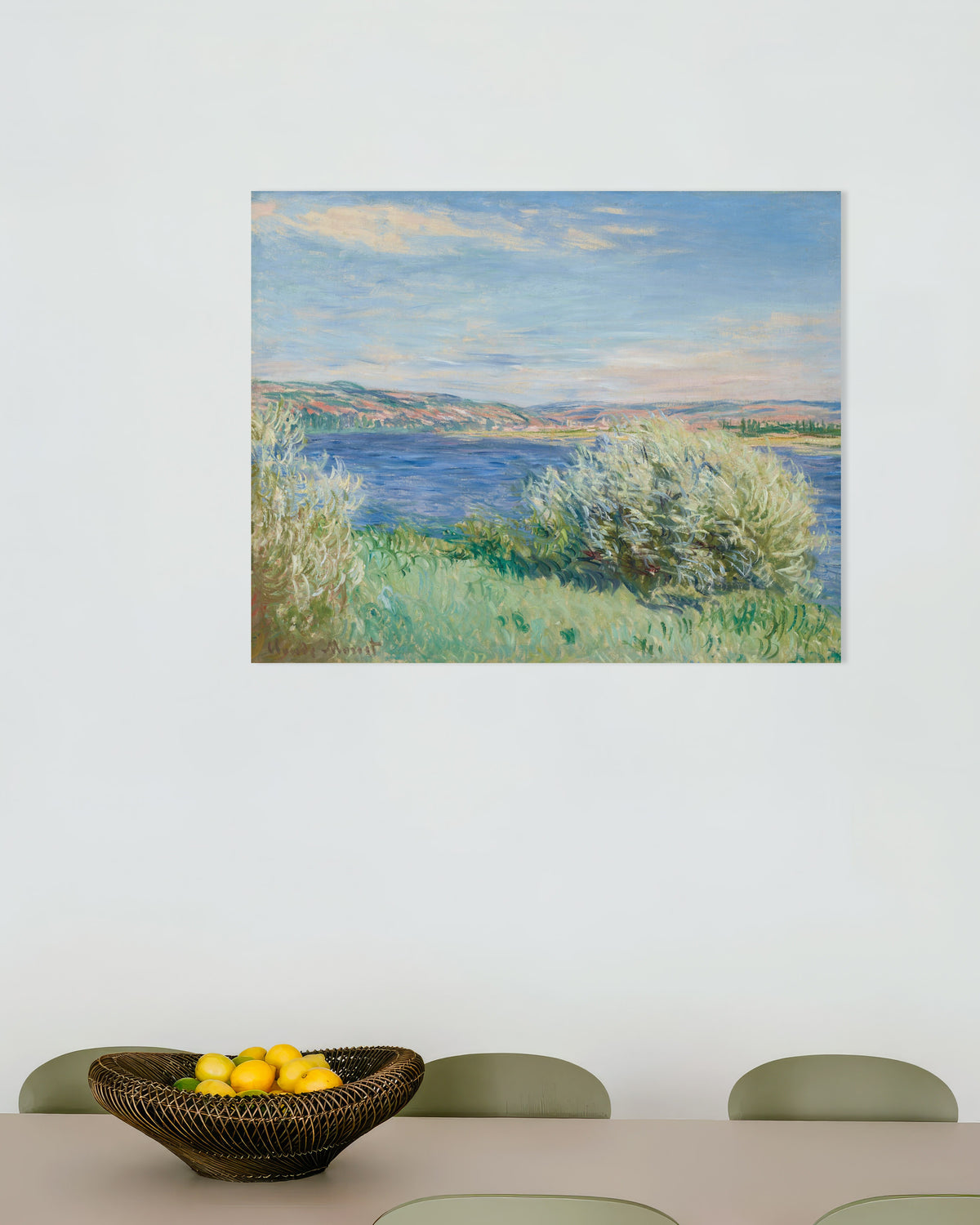 Plakat Seinens bredder nær Vétheuil (1881) af Claude Monet