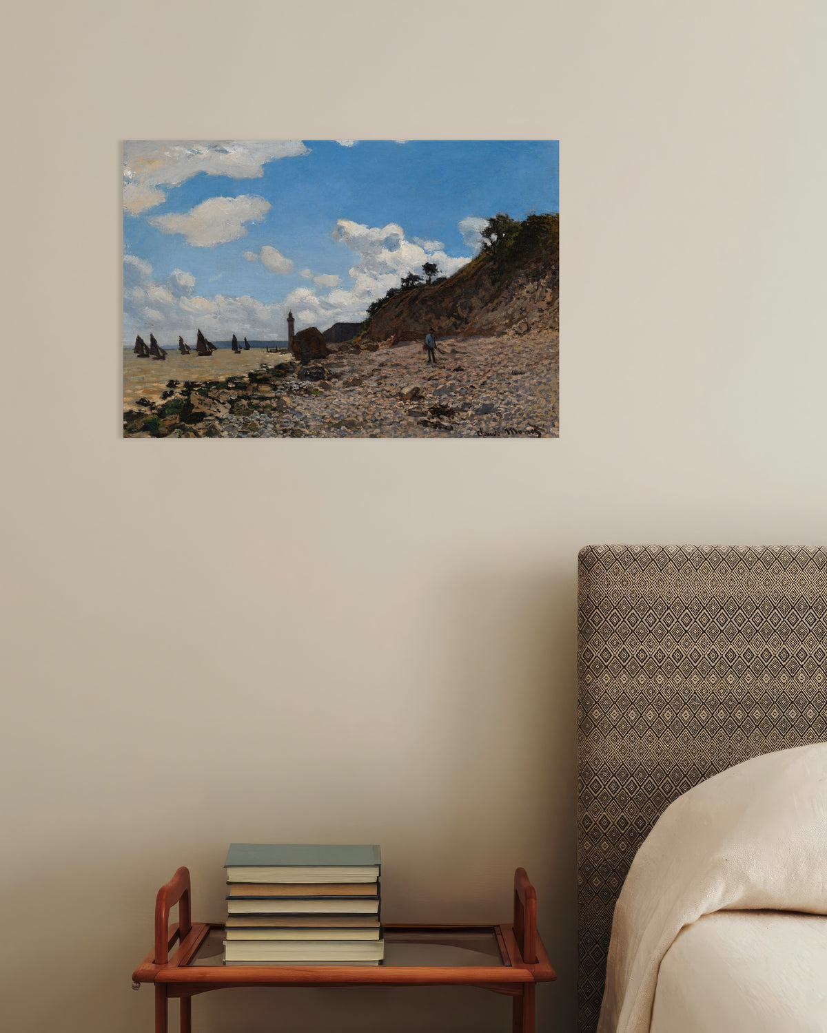 Plakat Stranden ved Honfleur (1864–1866) af Claude Monet