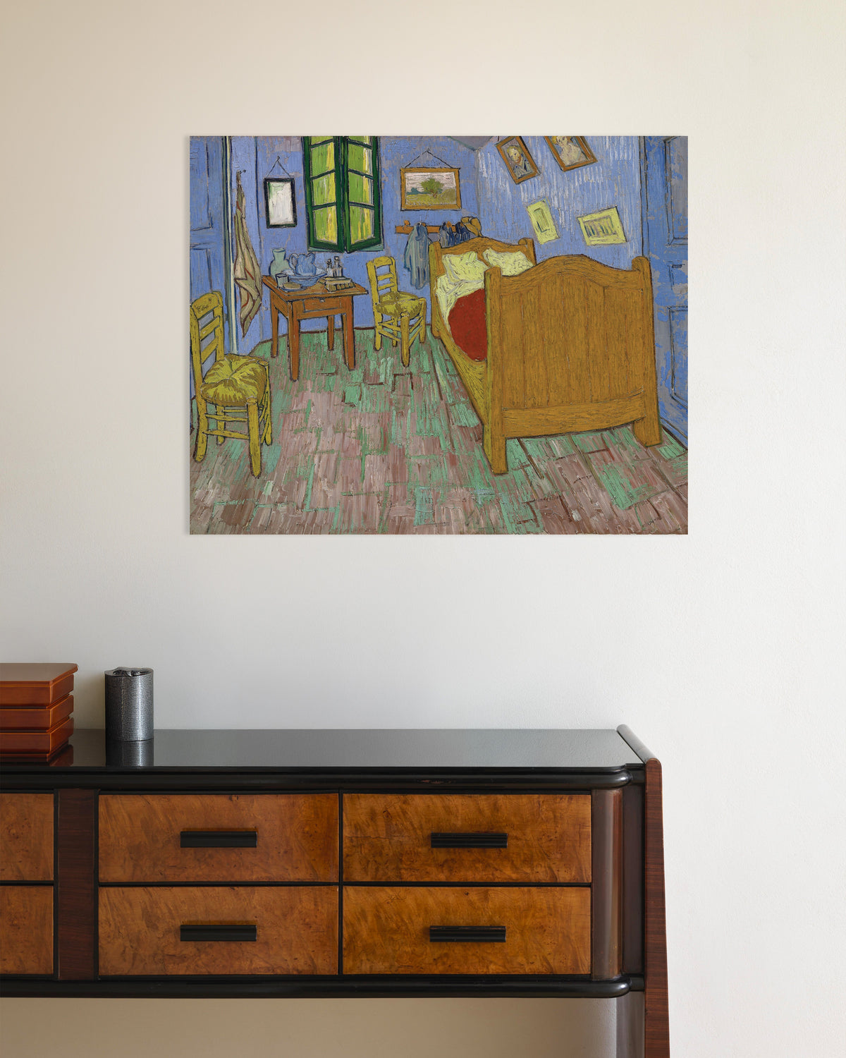 Poster med Soveværelset, Saint-Rémy-versionen (1889) af Vincent van Gogh