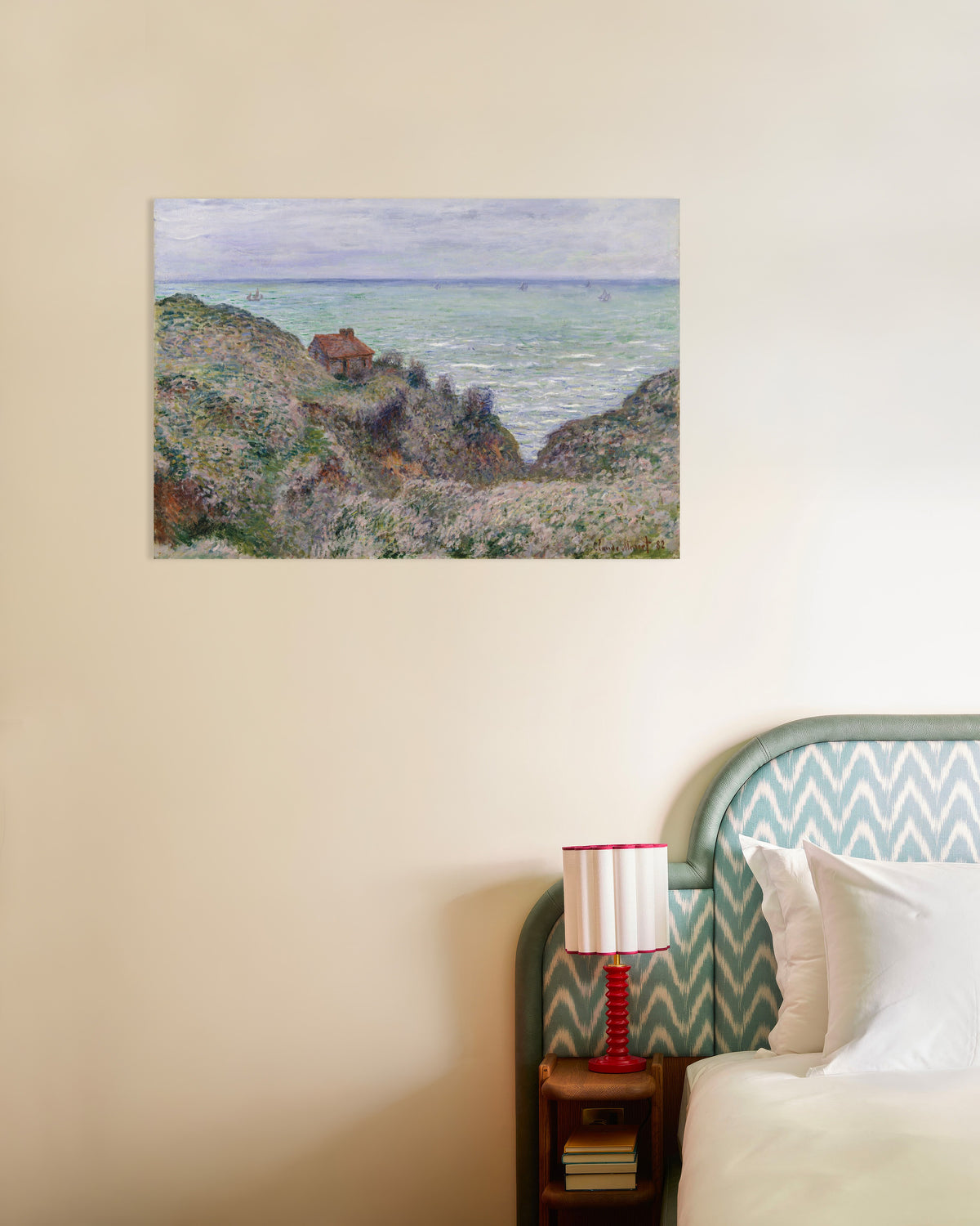 Plakat Toldbetjentens hytte (1882) af Claude Monet