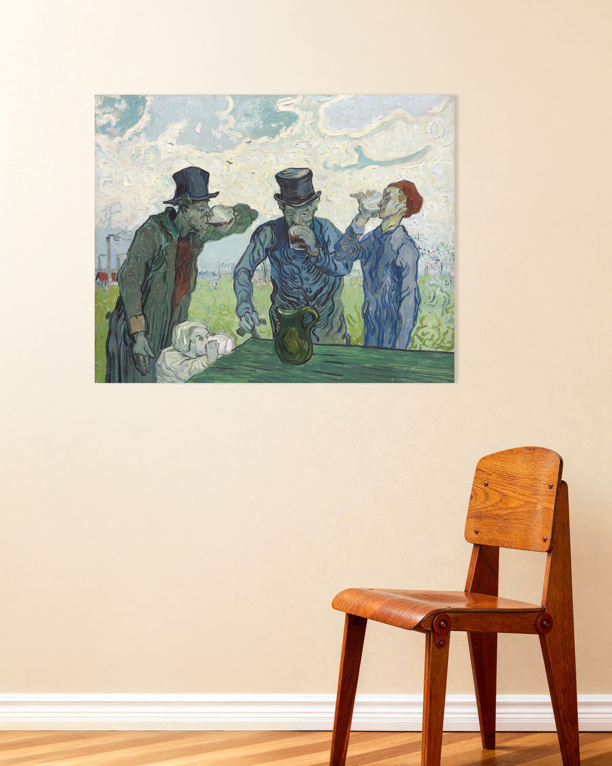 Poster med Drankerne, efter Daumier (1890) af Vincent van Gogh