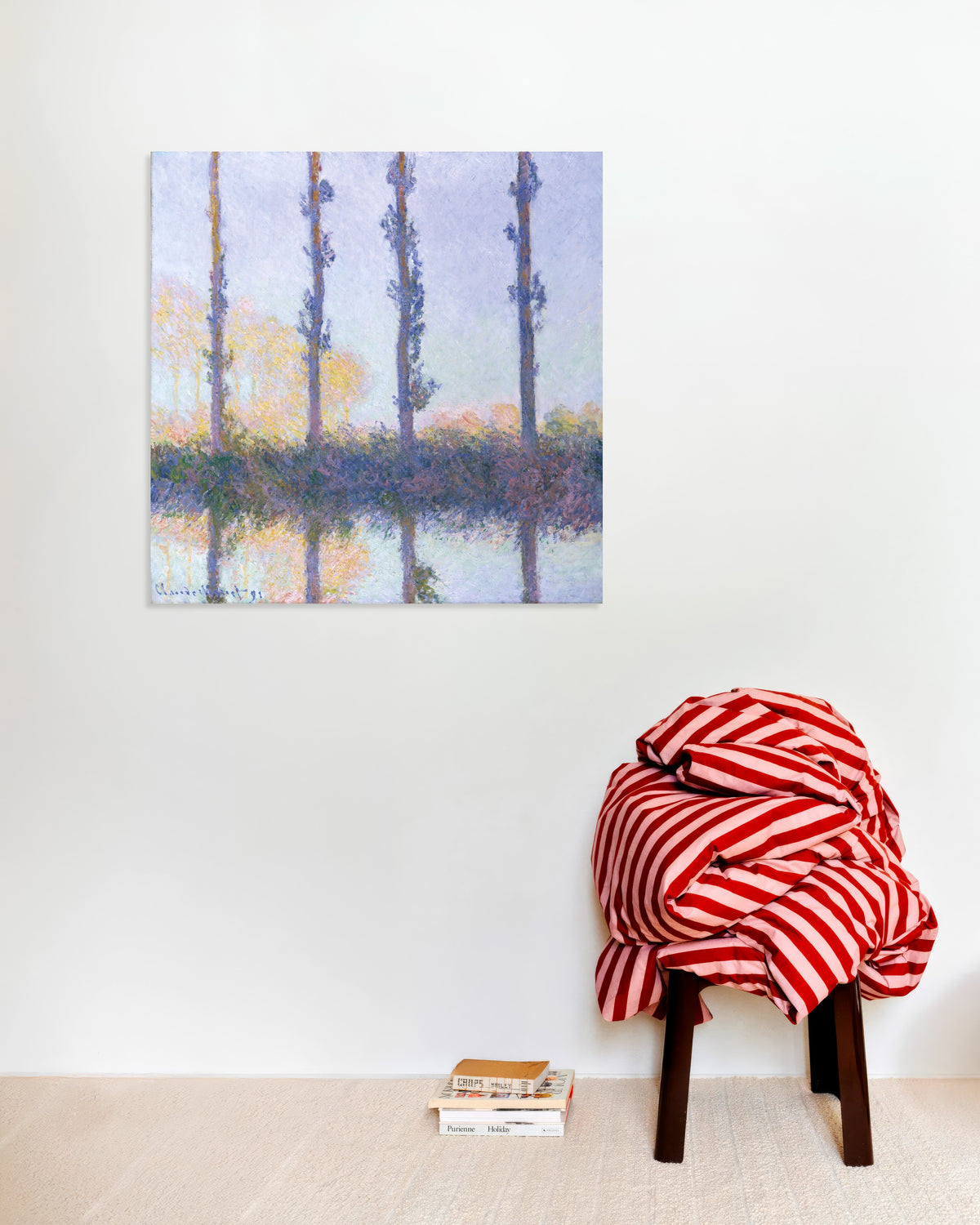 Plakat De fire træer (1891) af Claude Monet