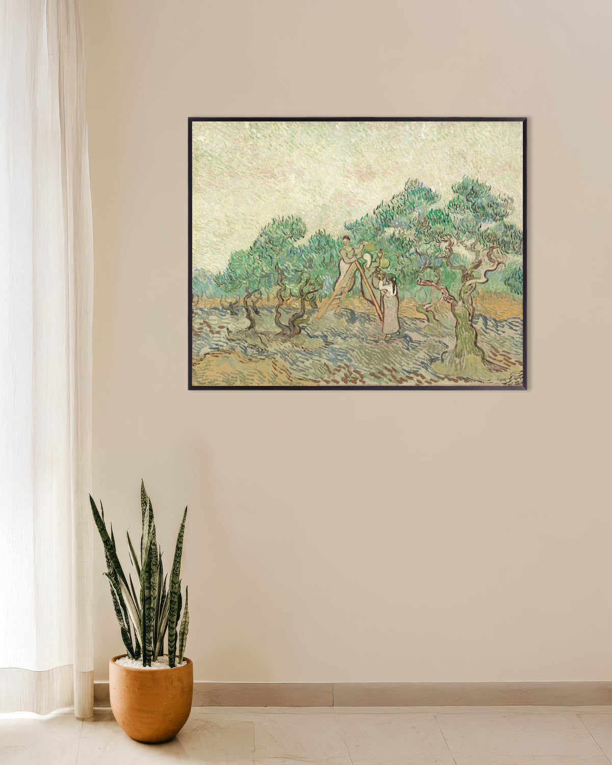 Poster med Olivengården (1889) af Vincent van Gogh, med metalramme