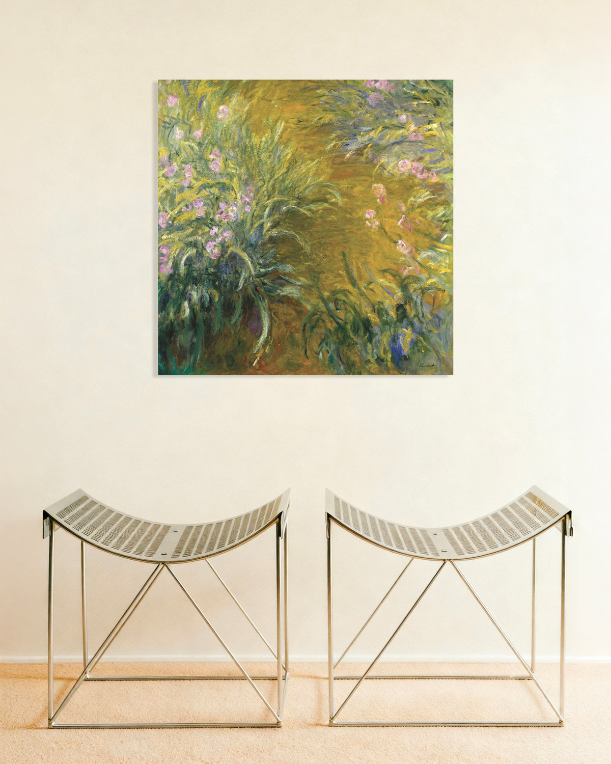 Plakat Stien gennem irisserne (1914–1917) af Claude Monet