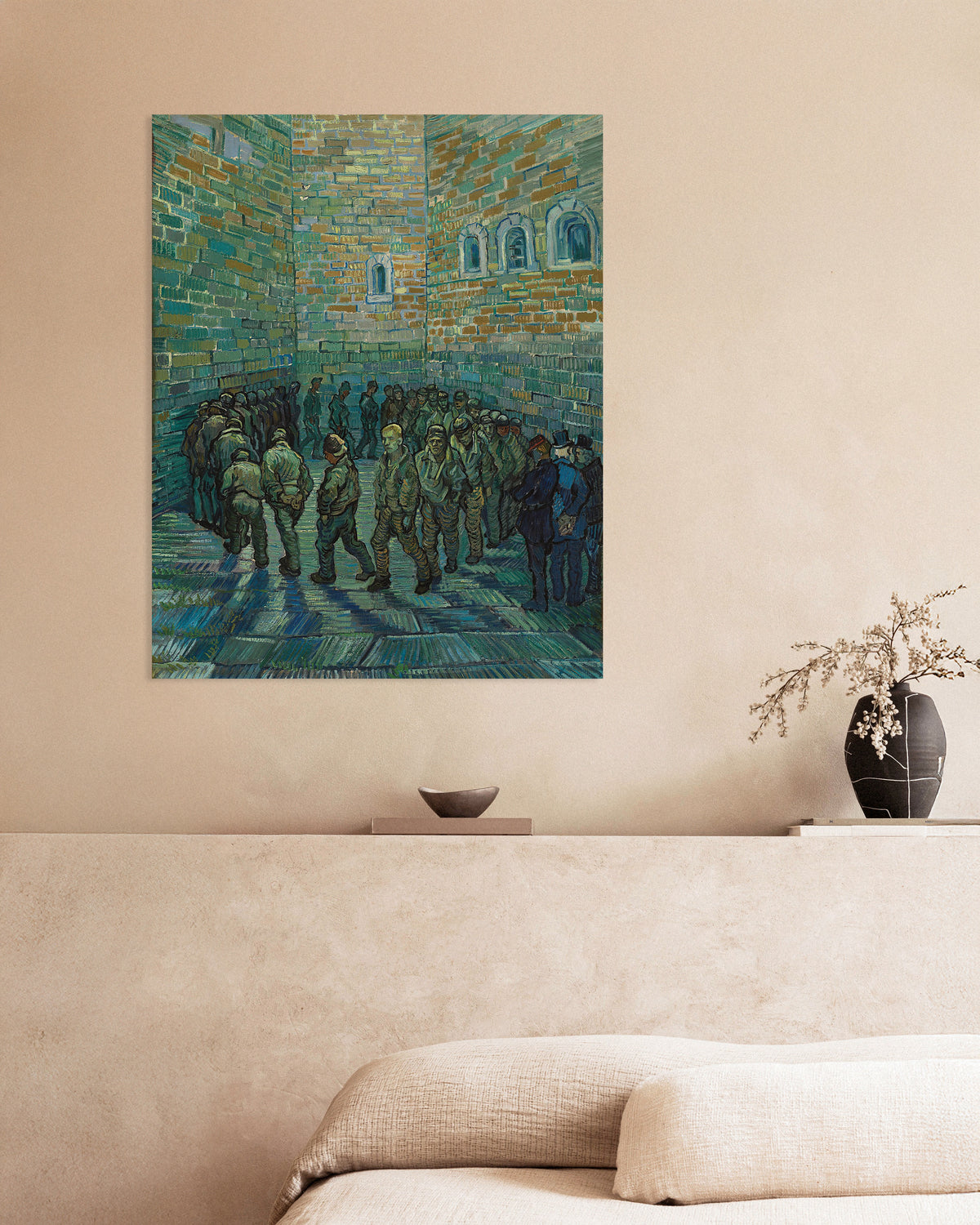 Poster af Fængselsgården, efter Doré (1890) af Vincent van Gogh