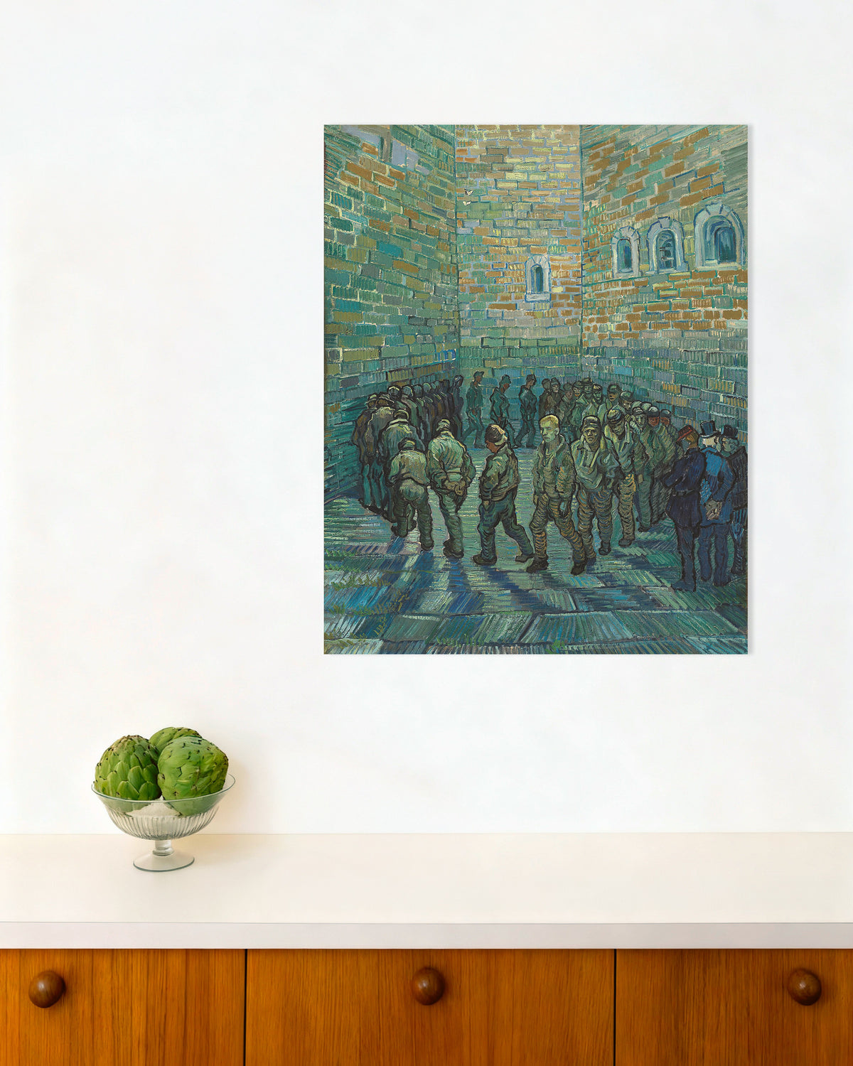 Poster af Fængselsgården, efter Doré (1890) af Vincent van Gogh