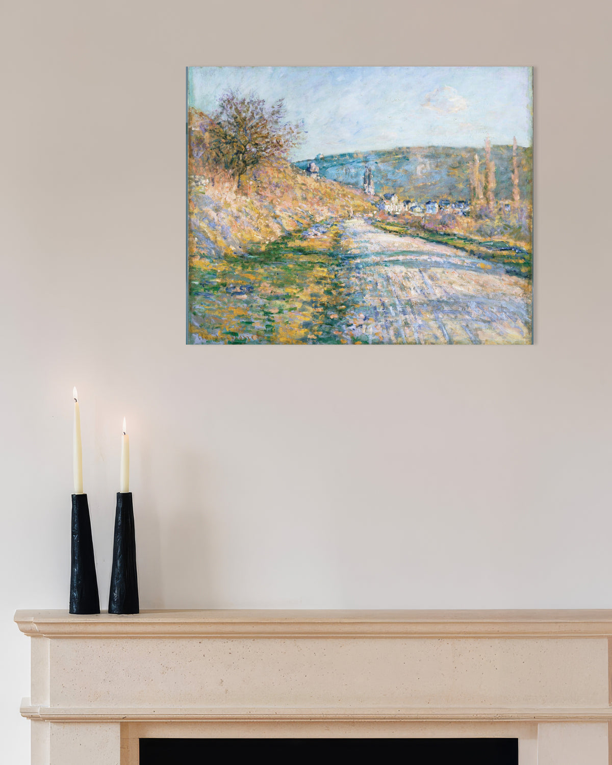 Plakat Vejen til Vétheuil (1879) af Claude Monet