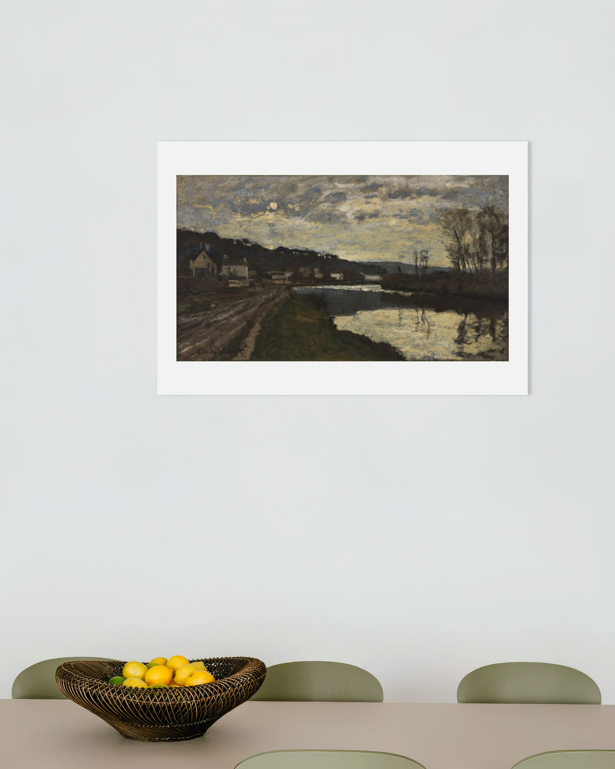 Plakat Seinen ved Bougival (1870) af Claude Monet