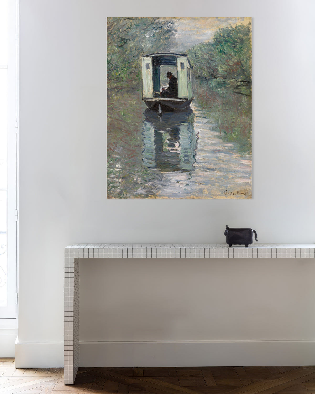 Plakat Atelierbåden (1876) af Claude Monet