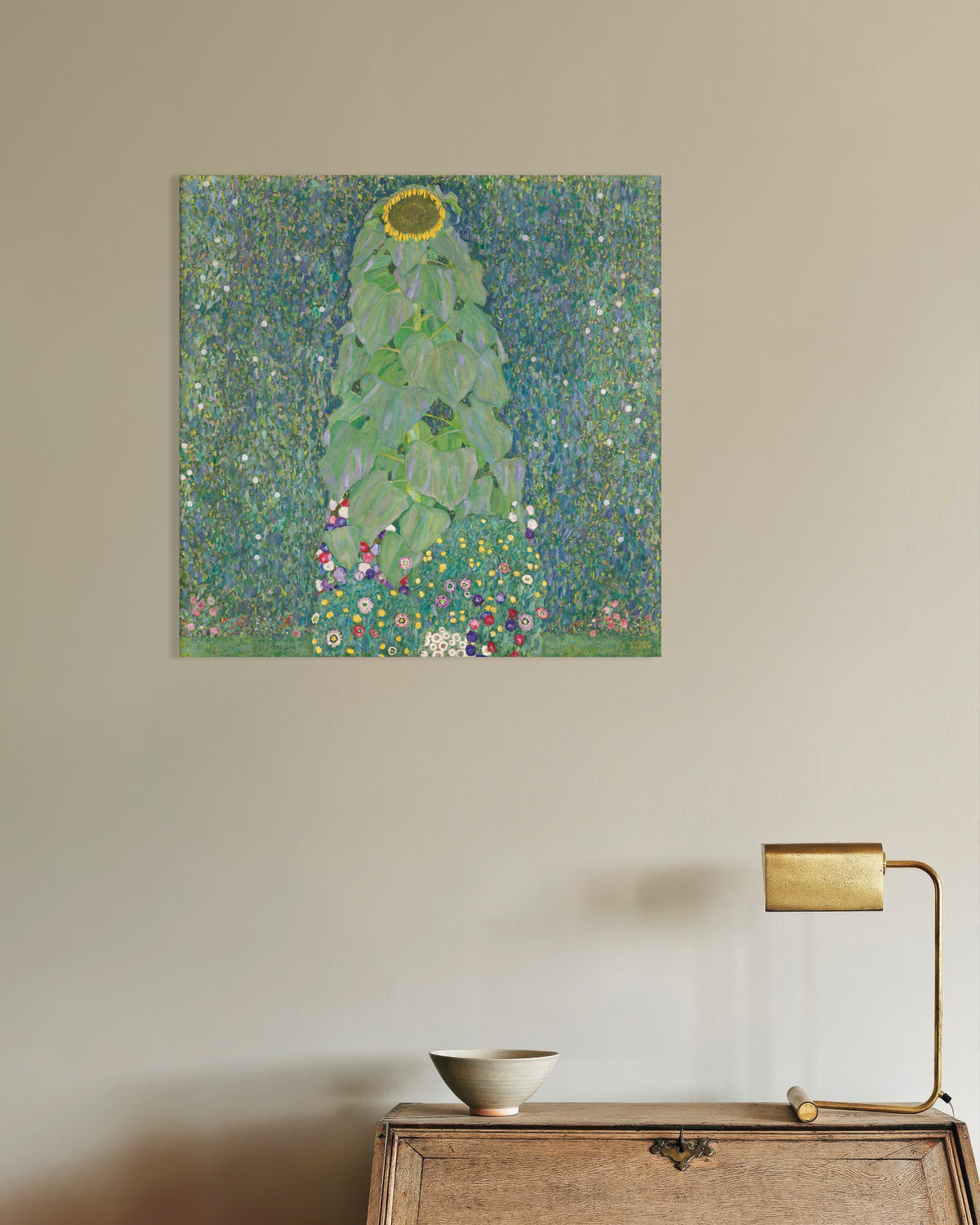 Plakat Solsikken (1907–1908) af Gustav Klimt