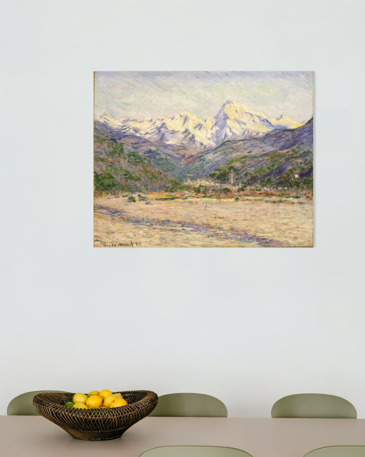 Plakat Nervia-dalen (1884) af Claude Monet
