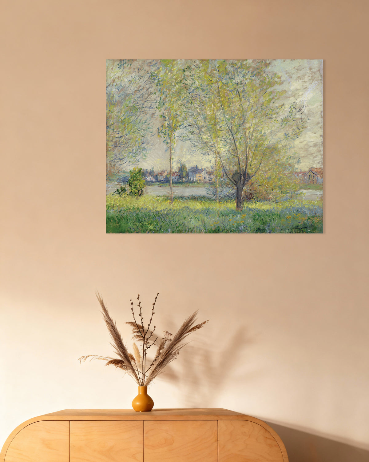 Plakat Piletræerne (1880) af Claude Monet