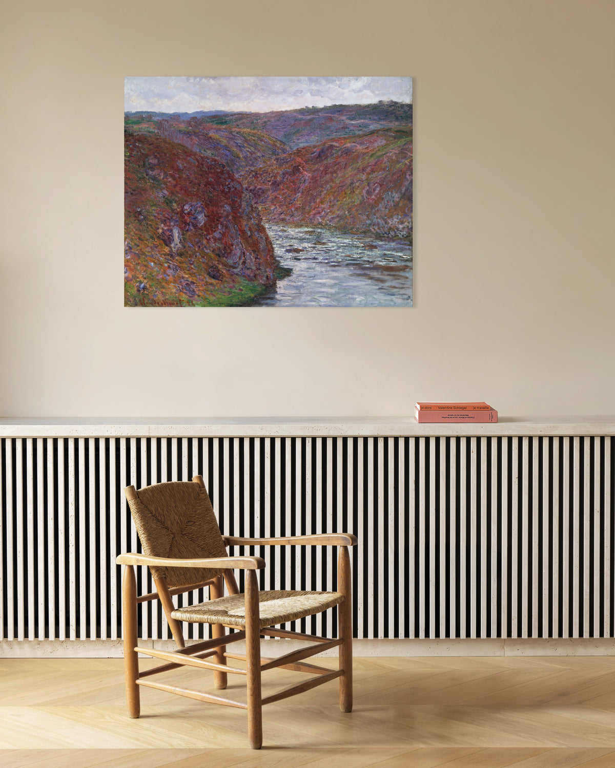 Plakat Creuse-dalen, grå dag (1889) af Claude Monet