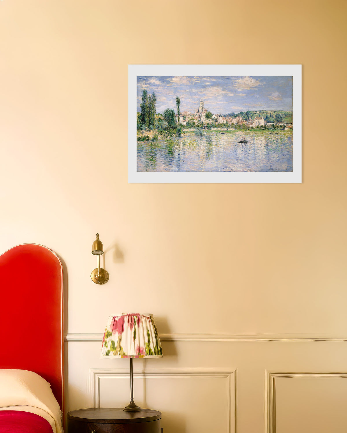 Plakat Vétheuil om sommeren (1880) af Claude Monet