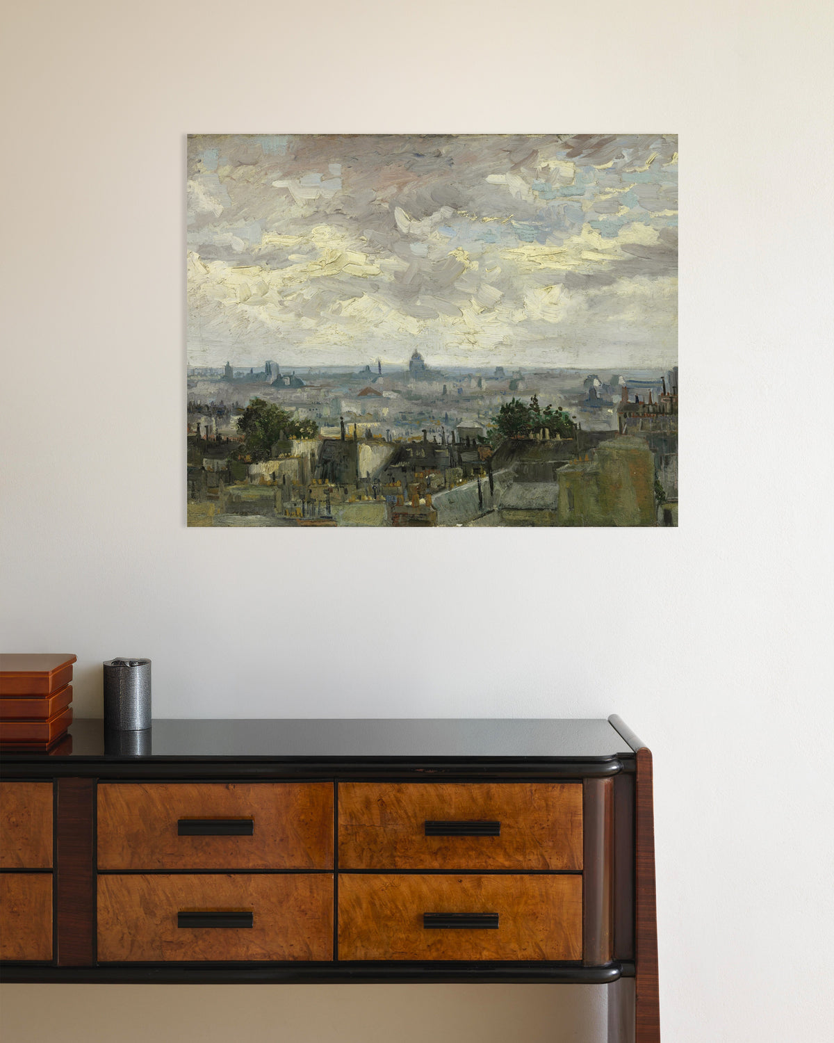 Plakat med Udsigt over Paris (1886) af Vincent van Gogh