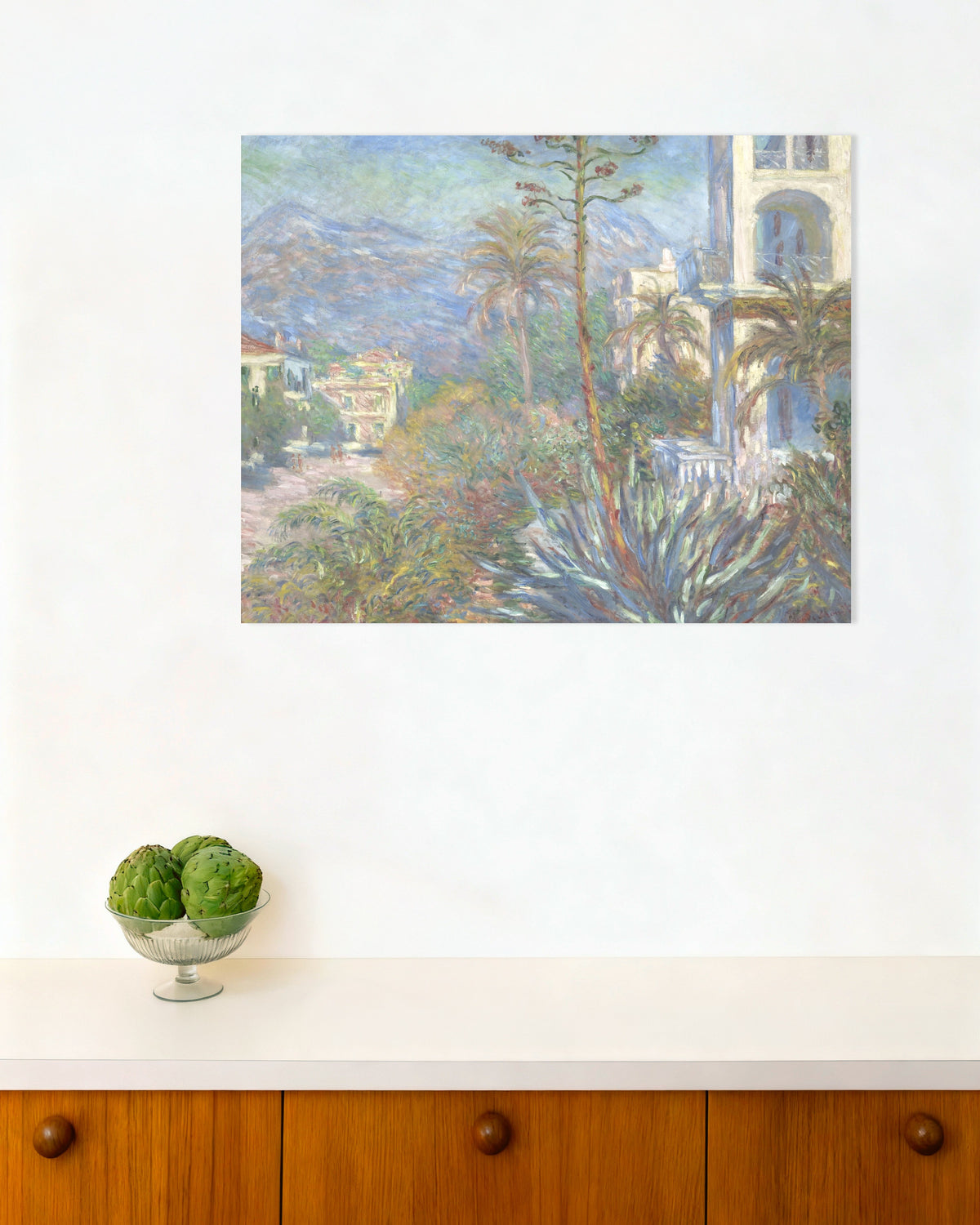 Plakat Villaer i Bordighera (1884) af Claude Monet