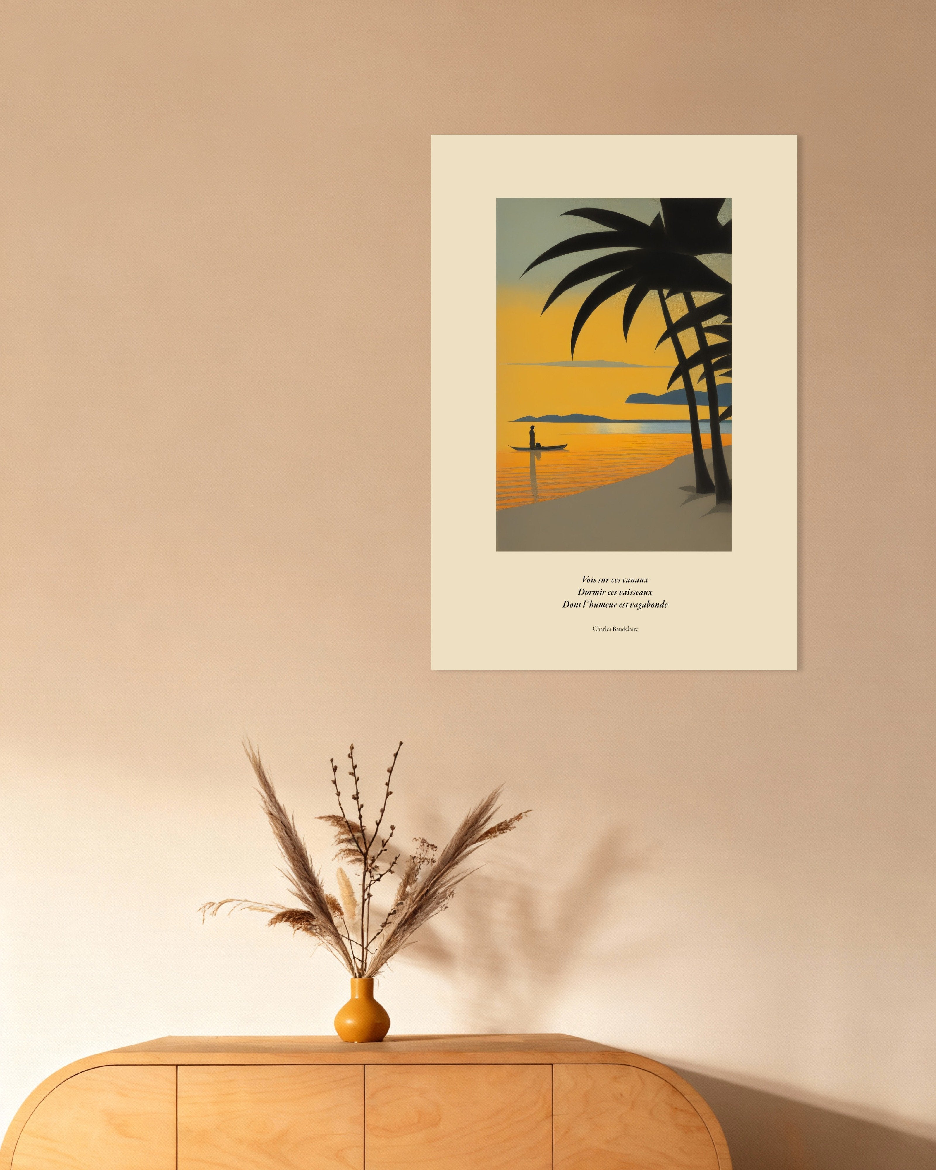 Poster of Wandering ships, Baudelaire, french