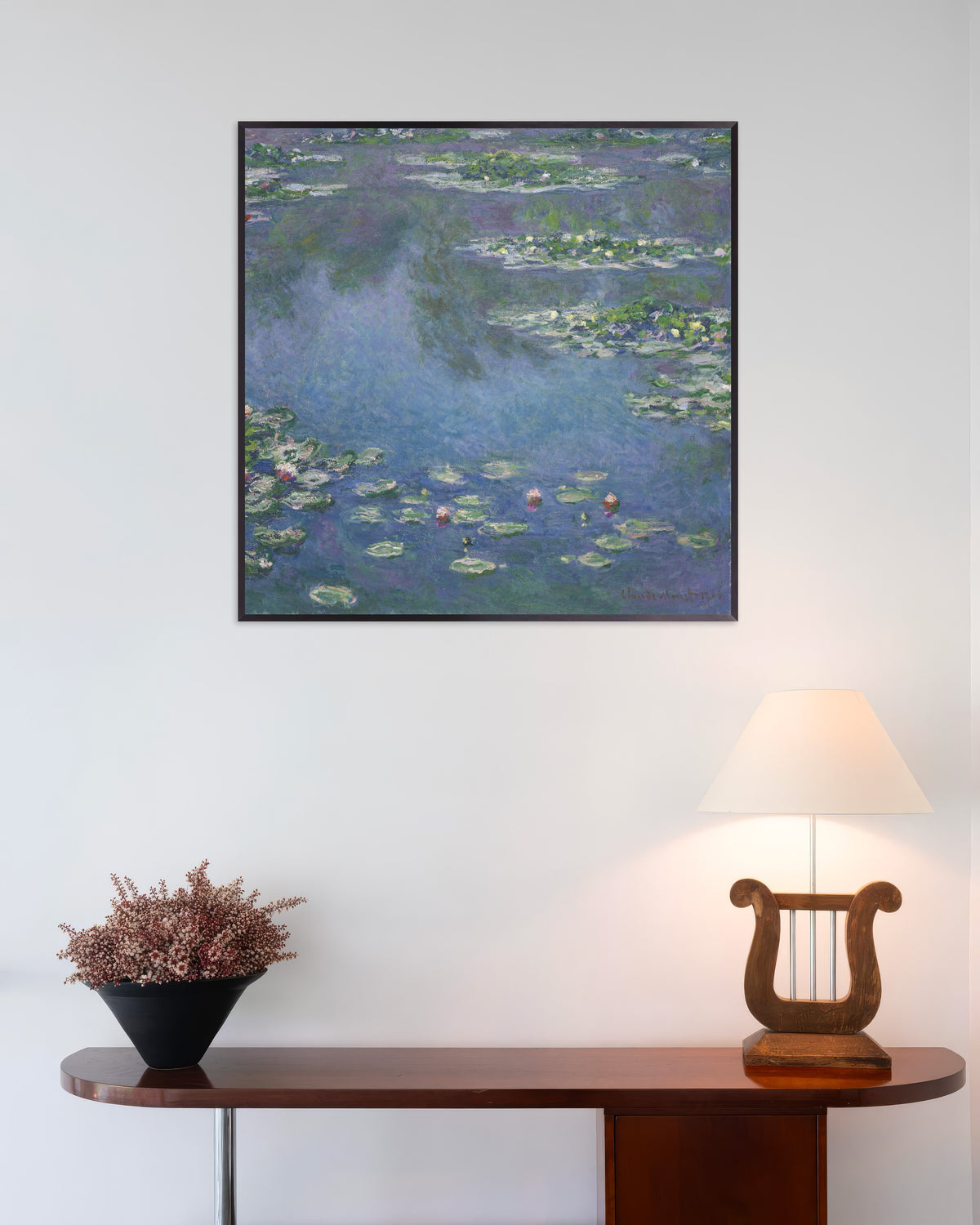 Plakat Åkander (1906) af Claude Monet med metalramme