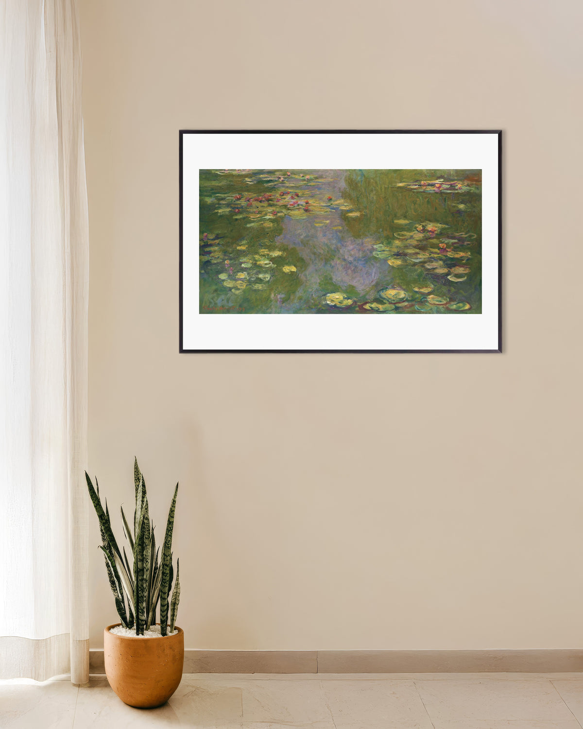 Plakat Åkander (1919) af Claude Monet med metalramme