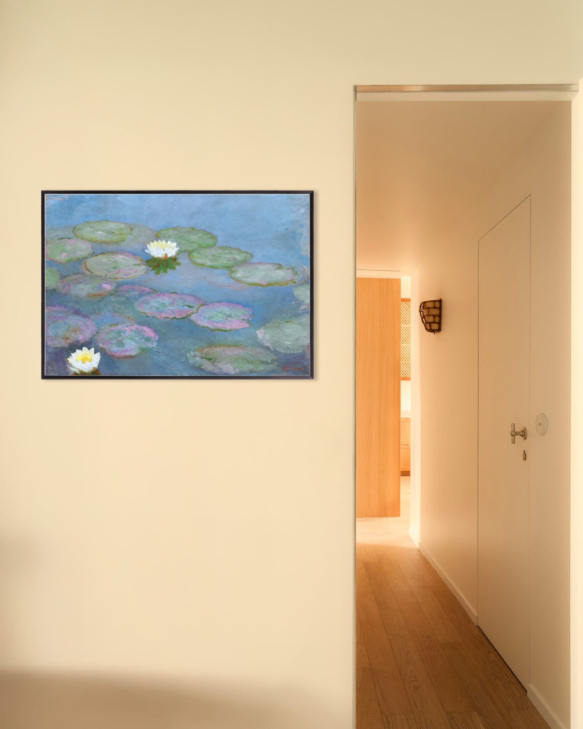 Plakat Åkander (ca. 1897–1899) af Claude Monet med metalramme