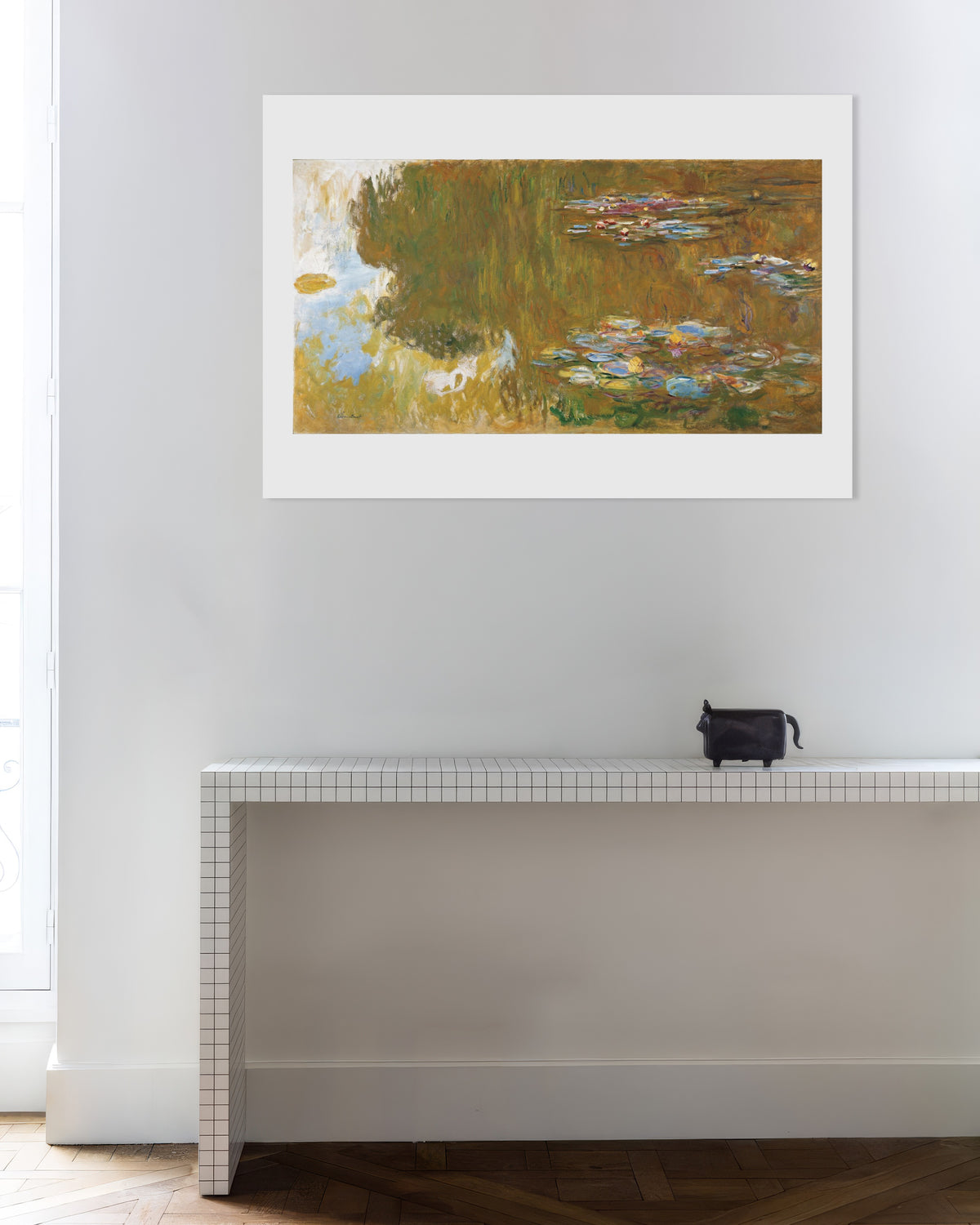 Plakat Åkandedam med spejlinger af pil (ca. 1917–1919) af Claude Monet