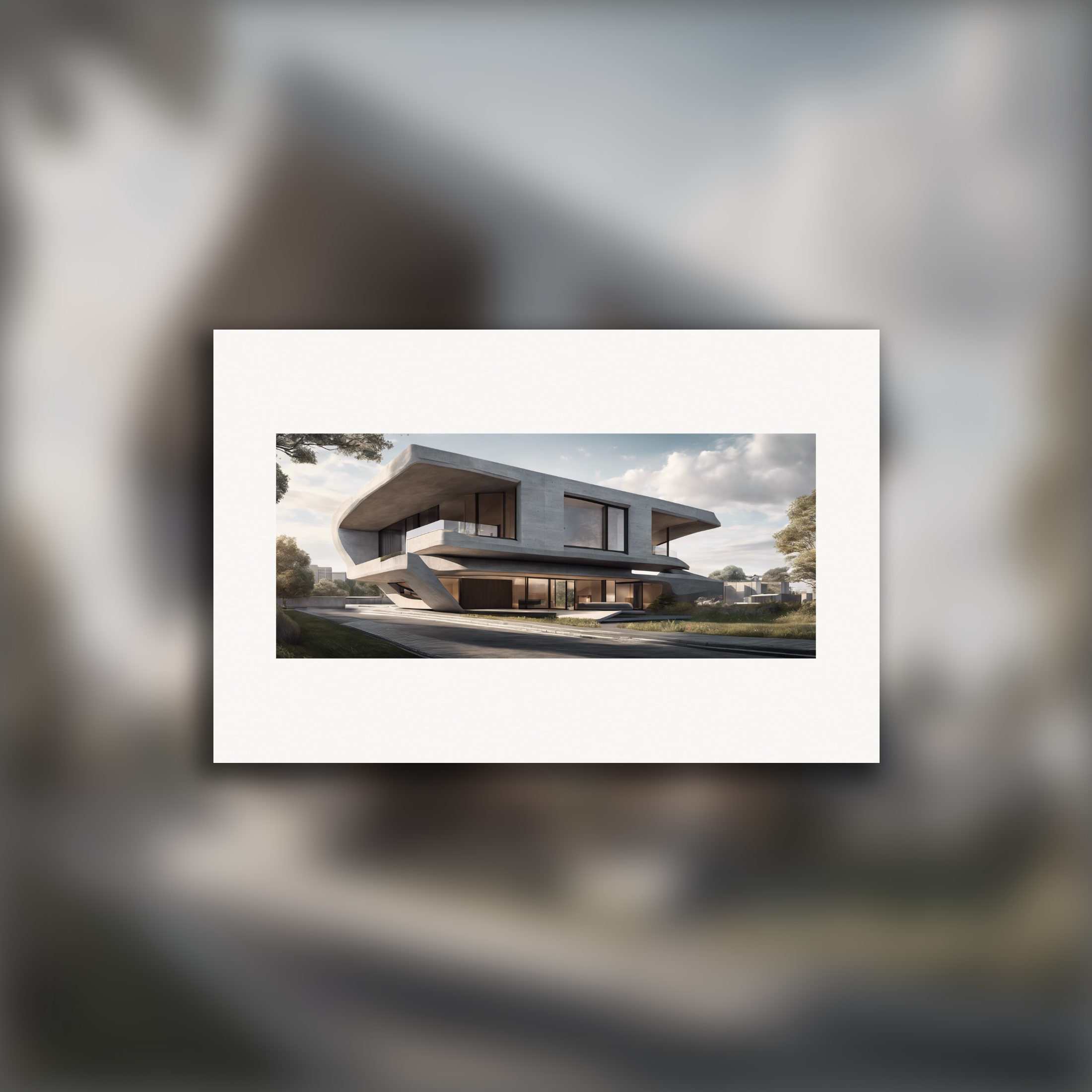 Brutalist arkitektur, Hus - Plakat