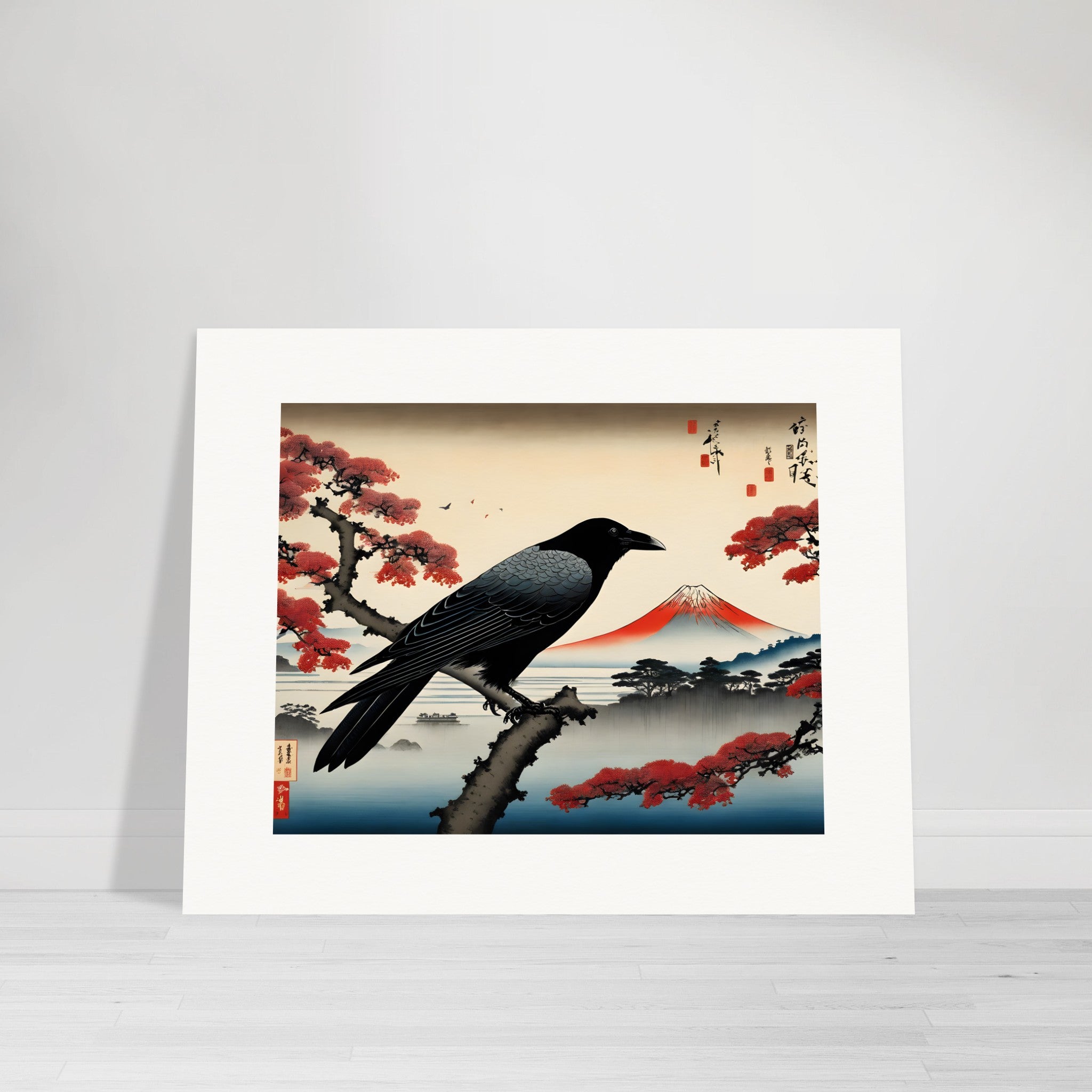 Poetiske ukiyo-e-udsigter, flygtige øjeblikke, Crow - Plakat