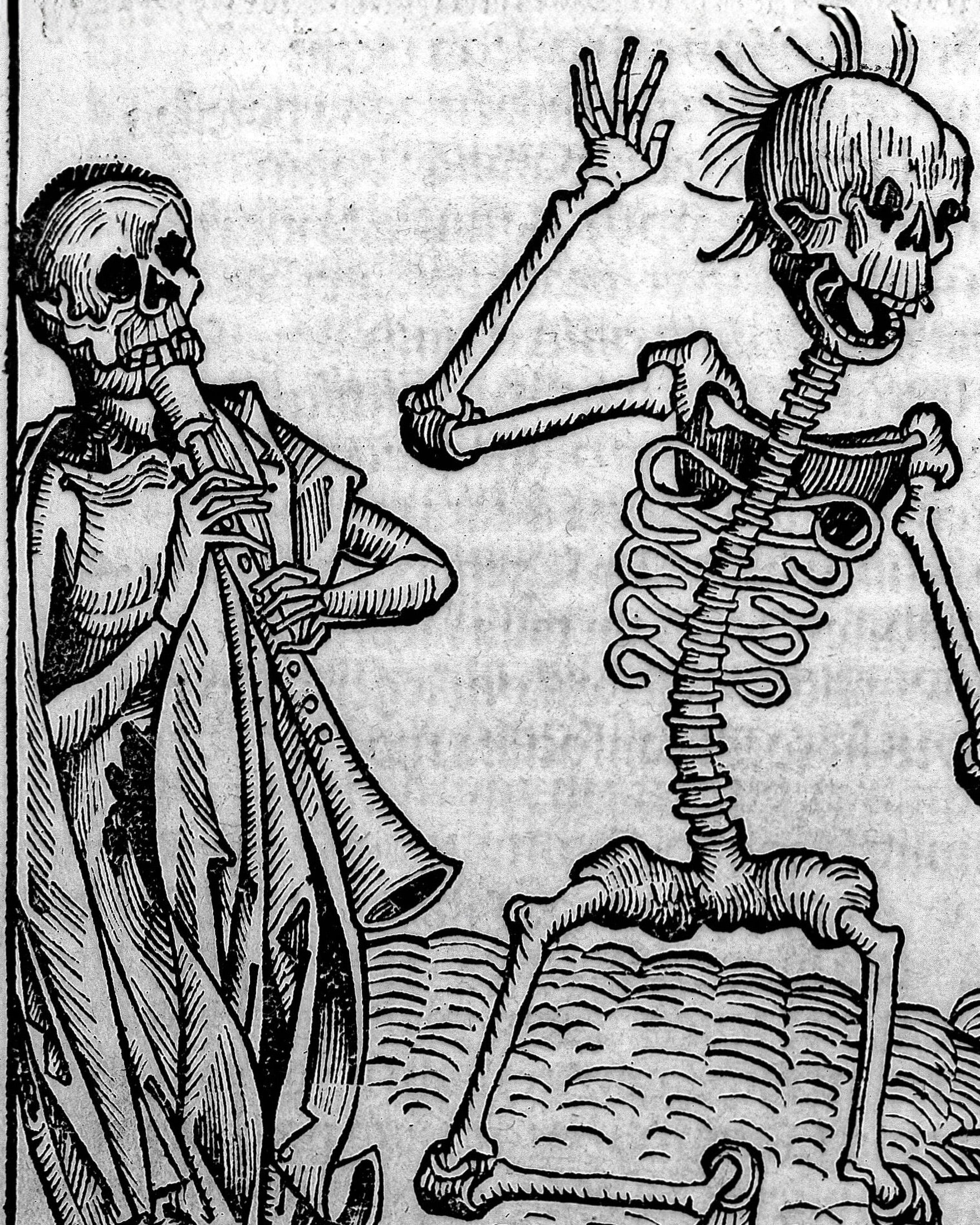 Danse Macabre - Liber chronicarum af Hartmann Schedel, 1493 Plakat