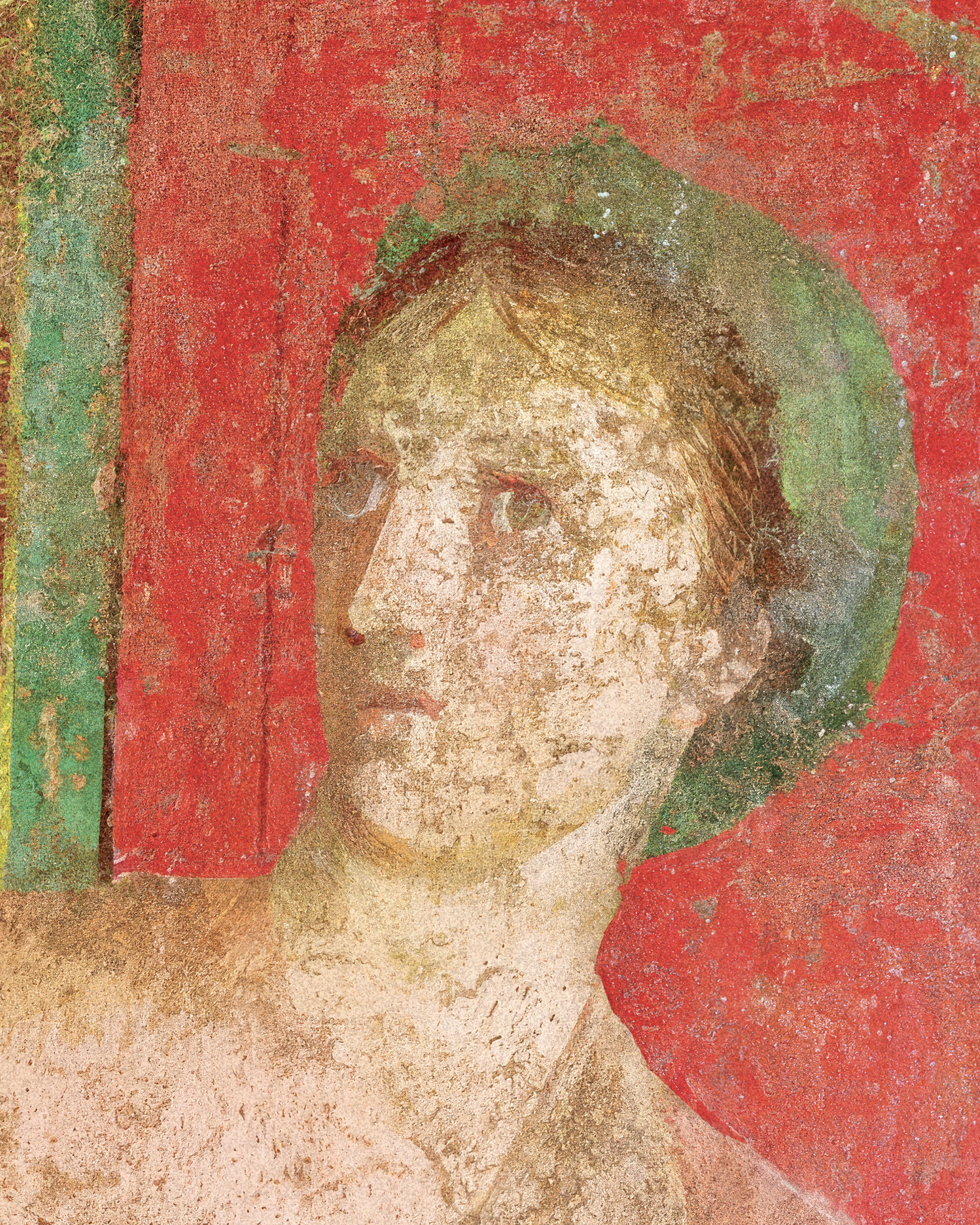 Kvinde trøster nybegynder fresko poster