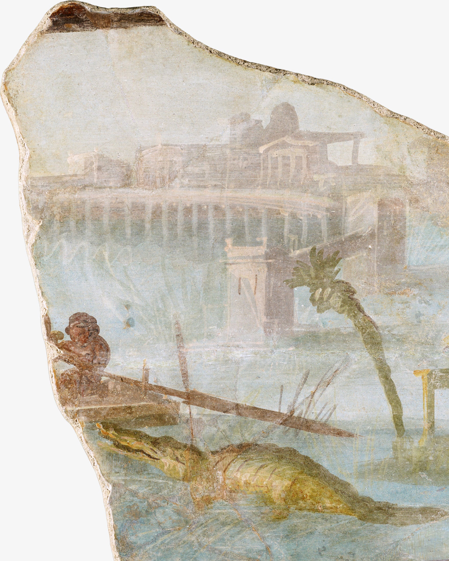 Pompeji Fresko Fragment med Nilotisk Landskab - Plakater