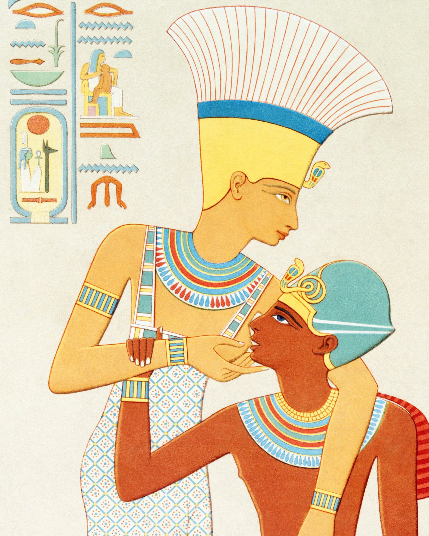 Gudinde Anuket & Ramses II – Egyptisk Kunsttryk Plakat