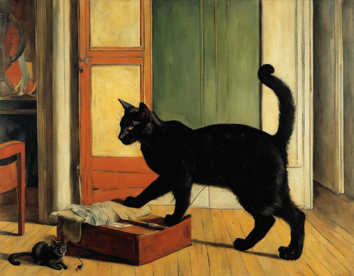 Fransk figurativt maleri, en kat - Plakat