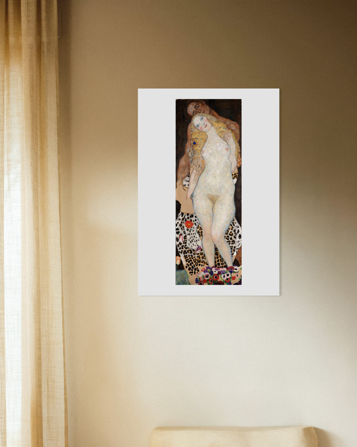 Plakat Adam og Eva (1917–1918) af Gustav Klimt