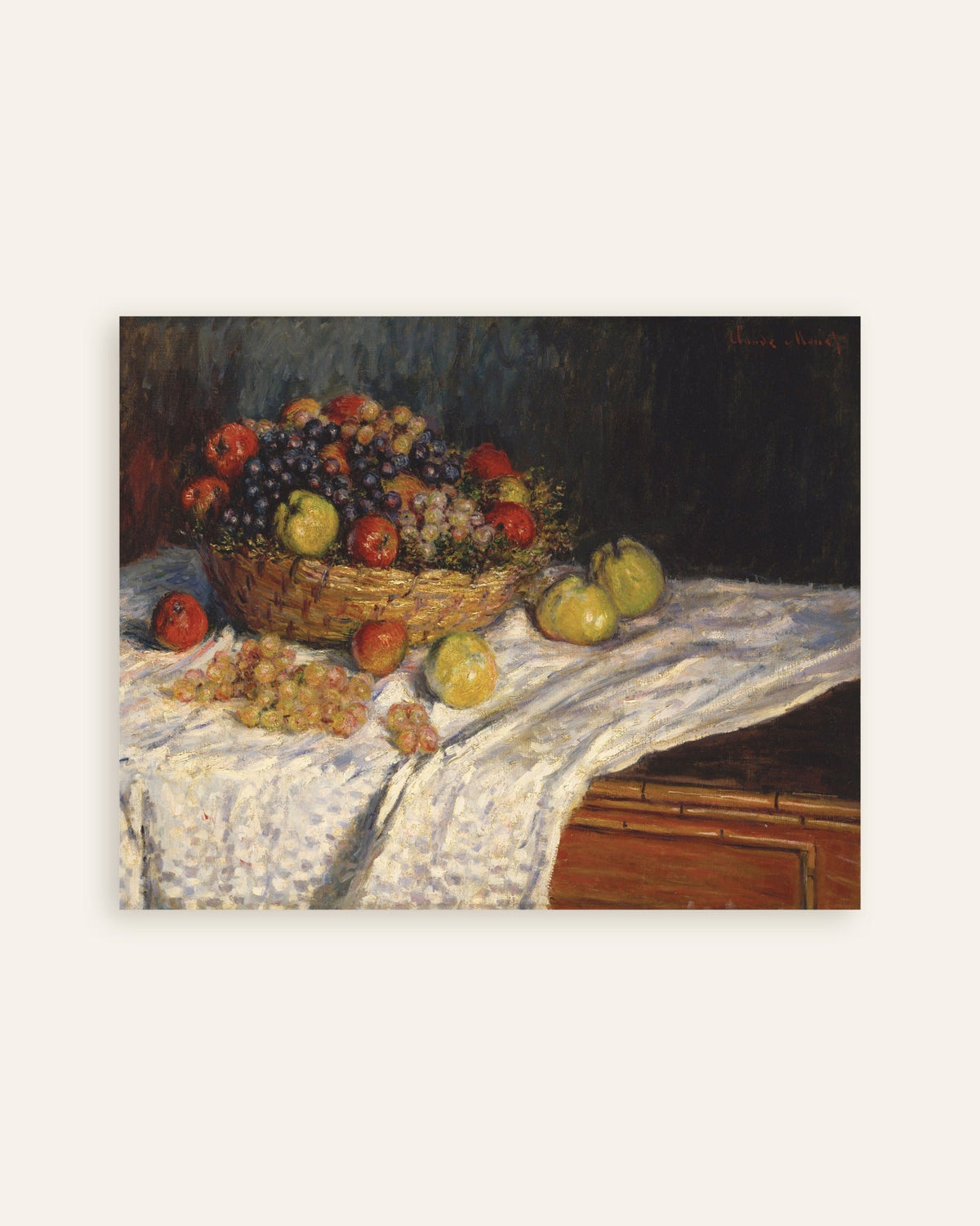 Plakat Æbler og druer (1879–1880) af Claude Monet, miniature