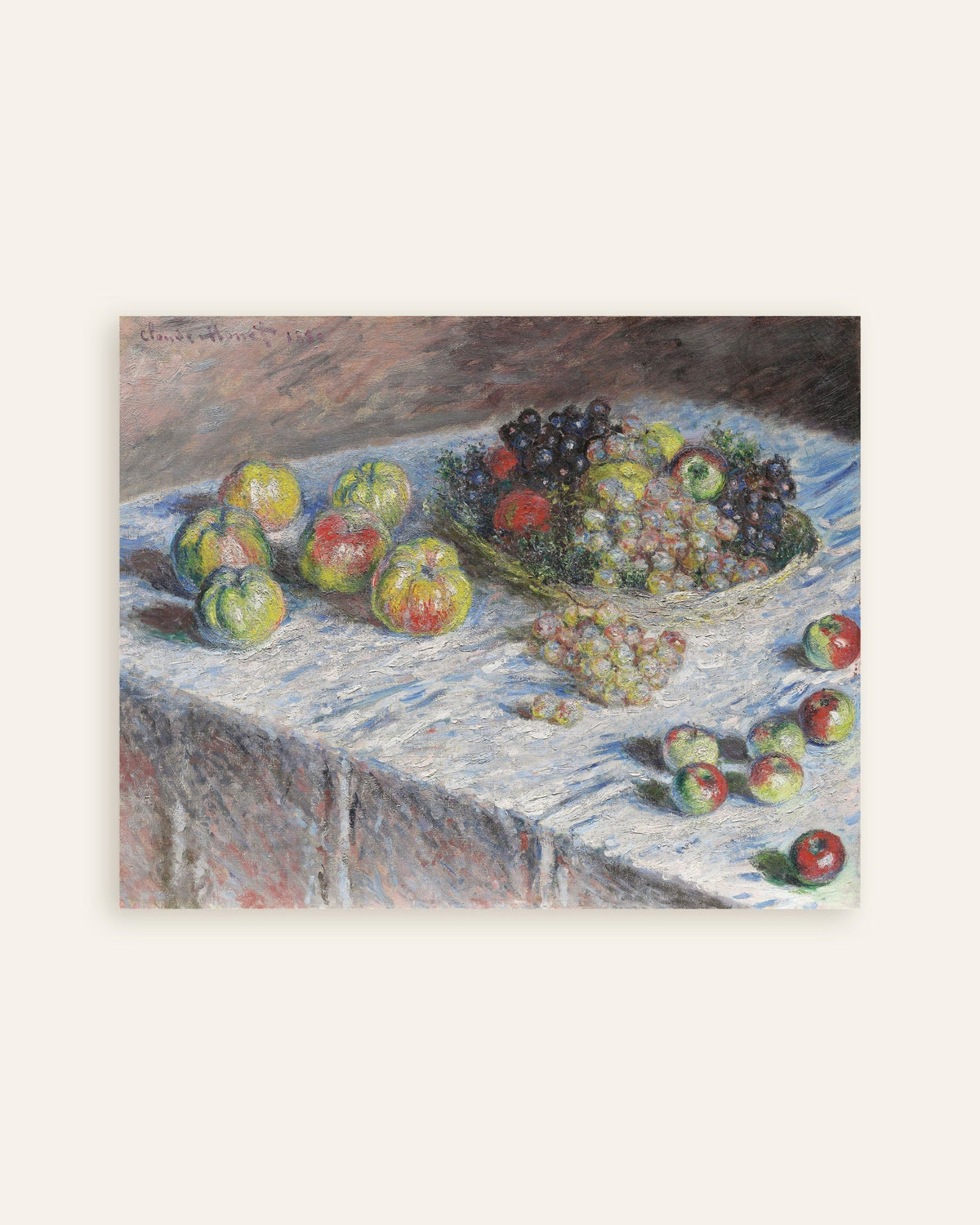 Plakat Æbler og druer (1880) af Claude Monet, miniature