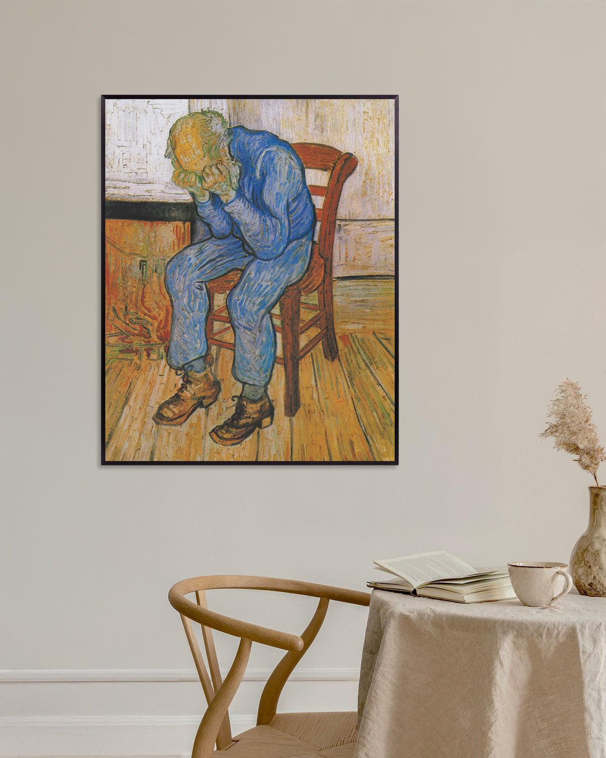 Poster af Ved evighedens port (1890) af Vincent van Gogh med metalramme