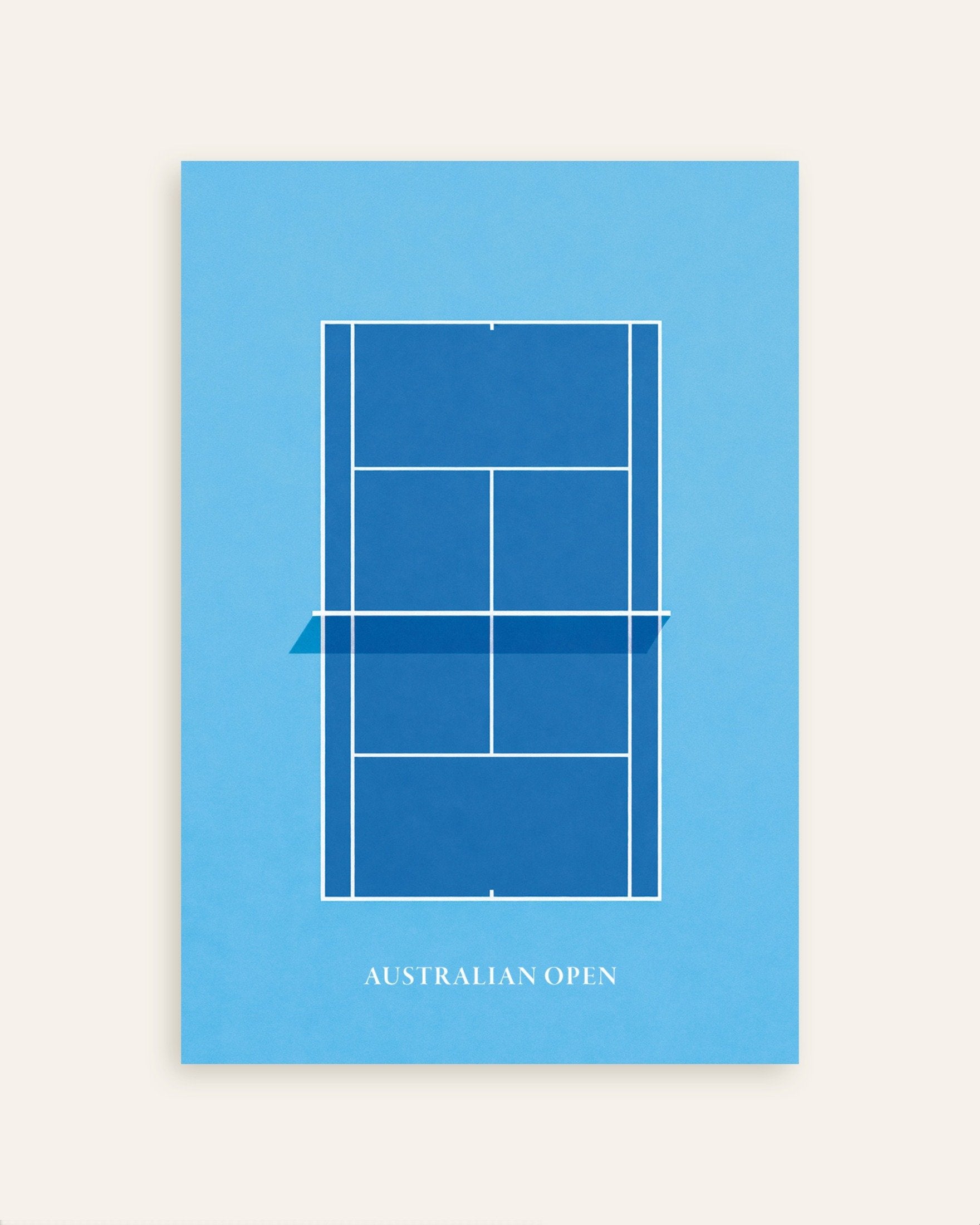 Poster of Australian Open tennis poster – Minimalist blue court art print, thumbnail