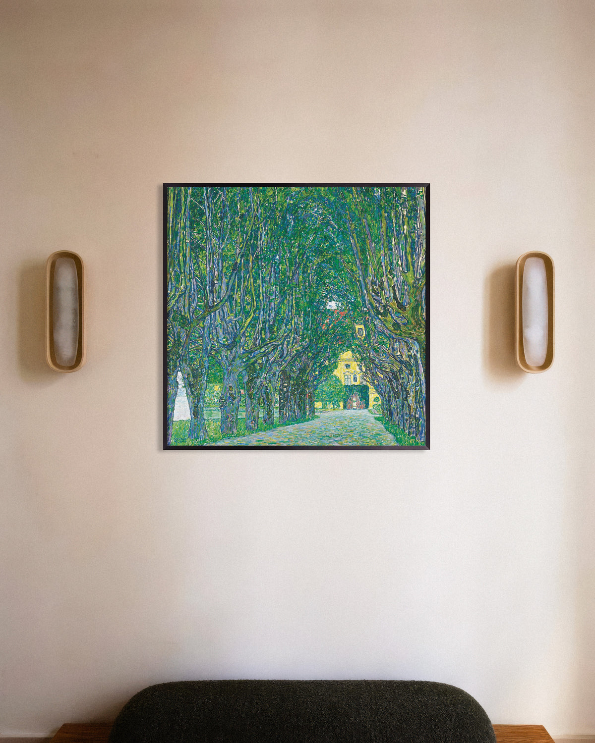 Plakat Allé til Schloss Kammer (1912) af Gustav Klimt med metalramme